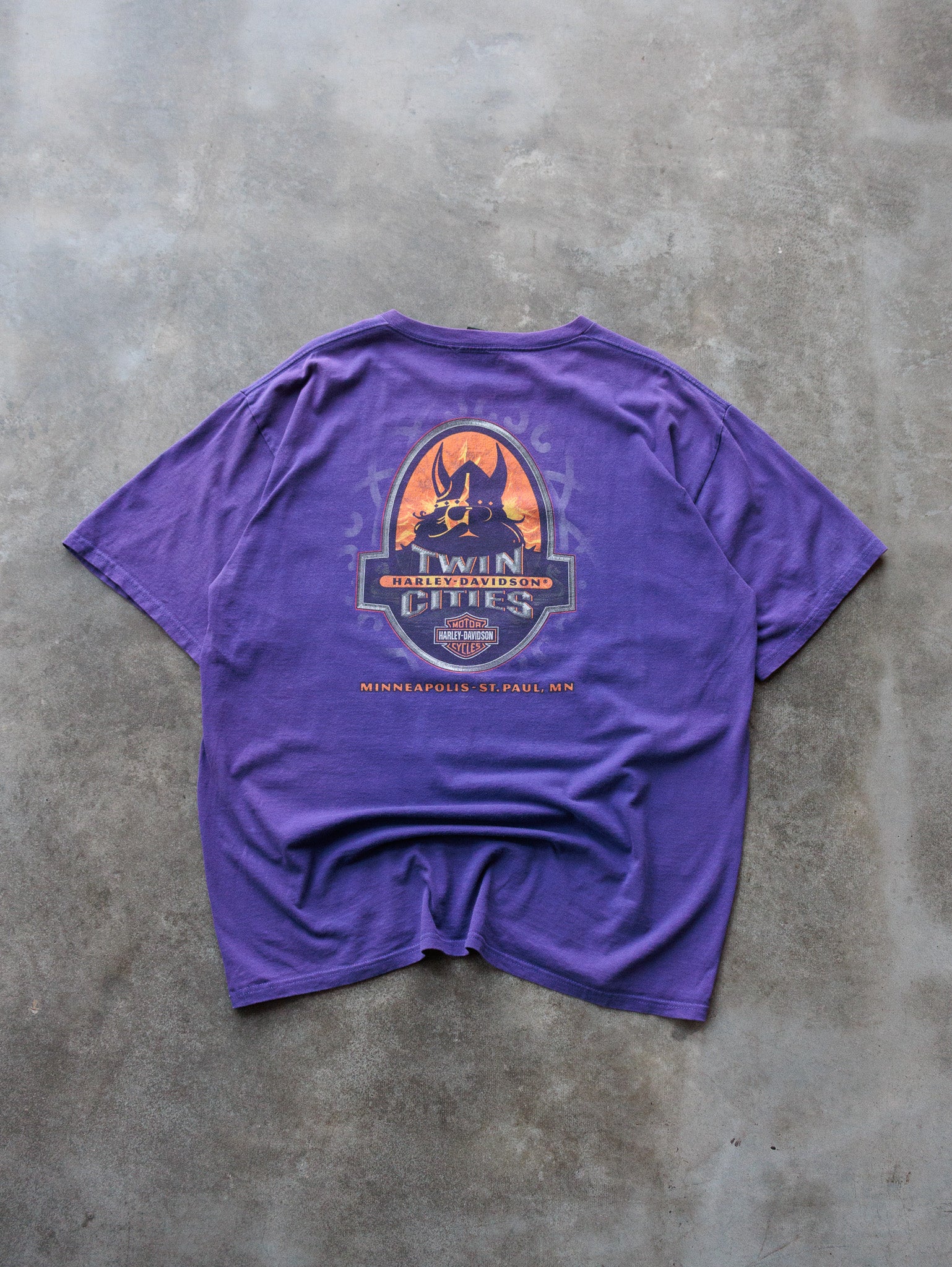Vintage Purple Harley-Davidson Twin Cities Tee (XL)