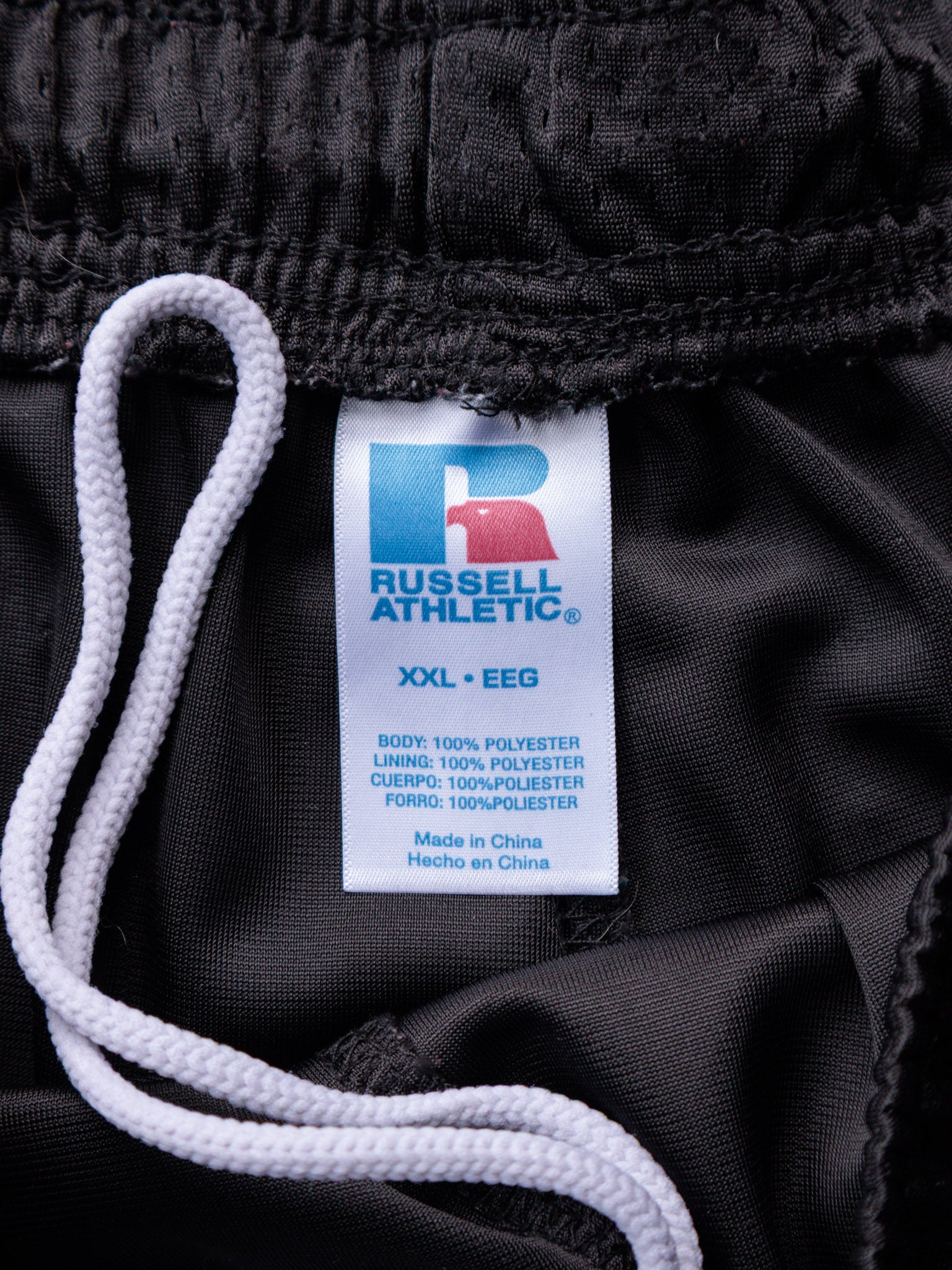 Vintage 00s Black Russell Athletic Mesh Shorts (2XL)