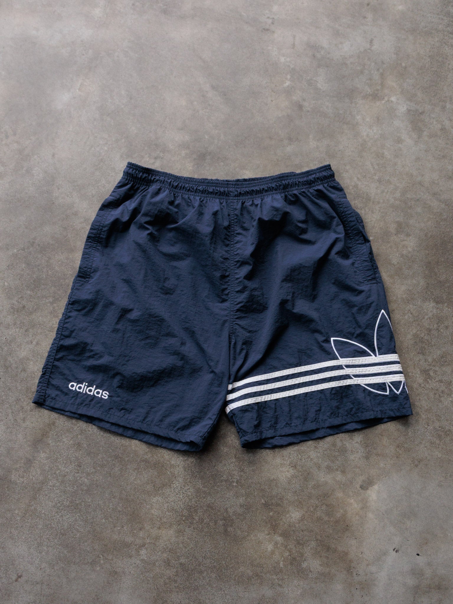 Vintage 90s Navy Adidas Shorts (XL)