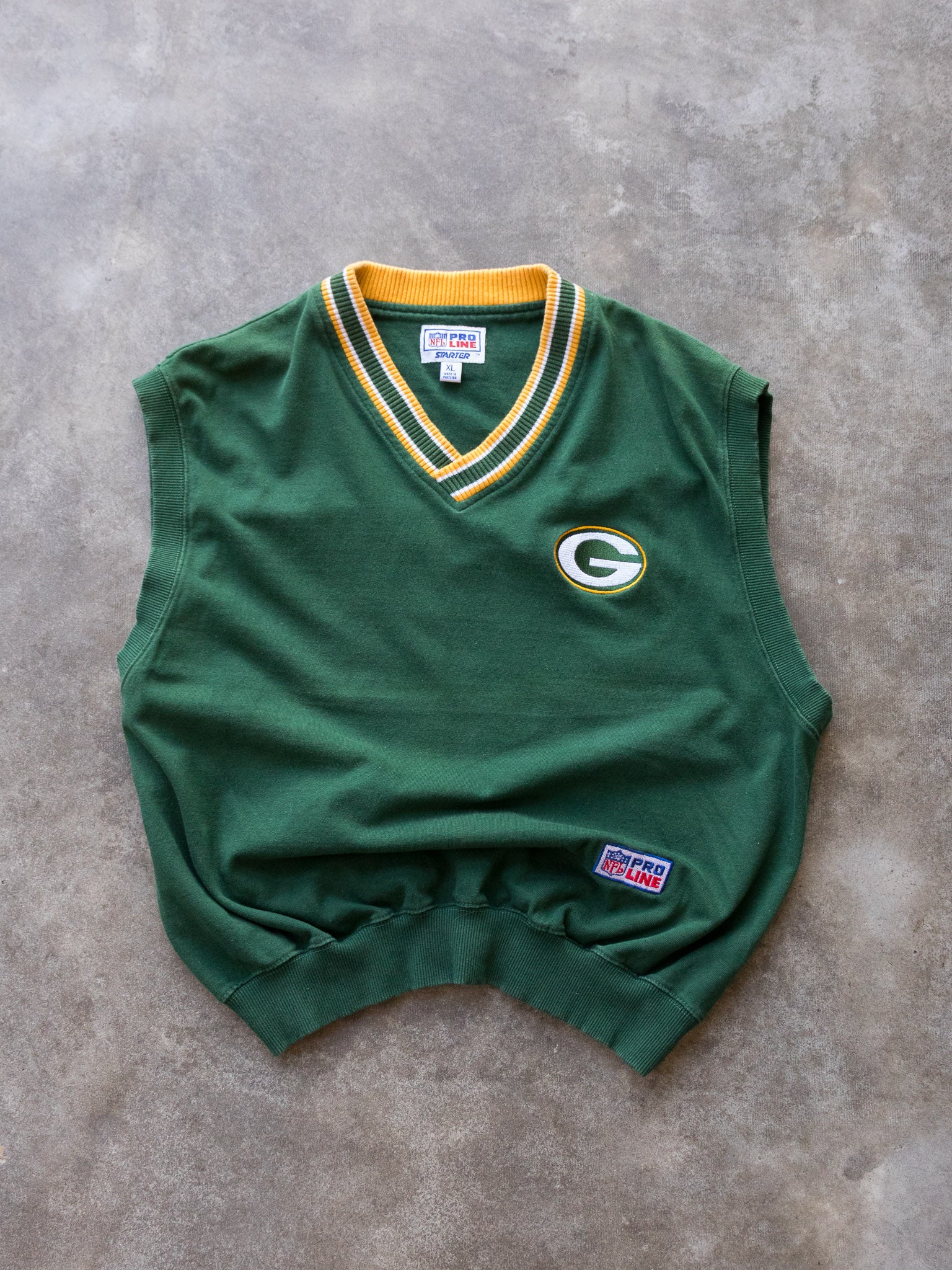 Vintage 90s Pro Line Starter Green Bay Packers Vest (XL)