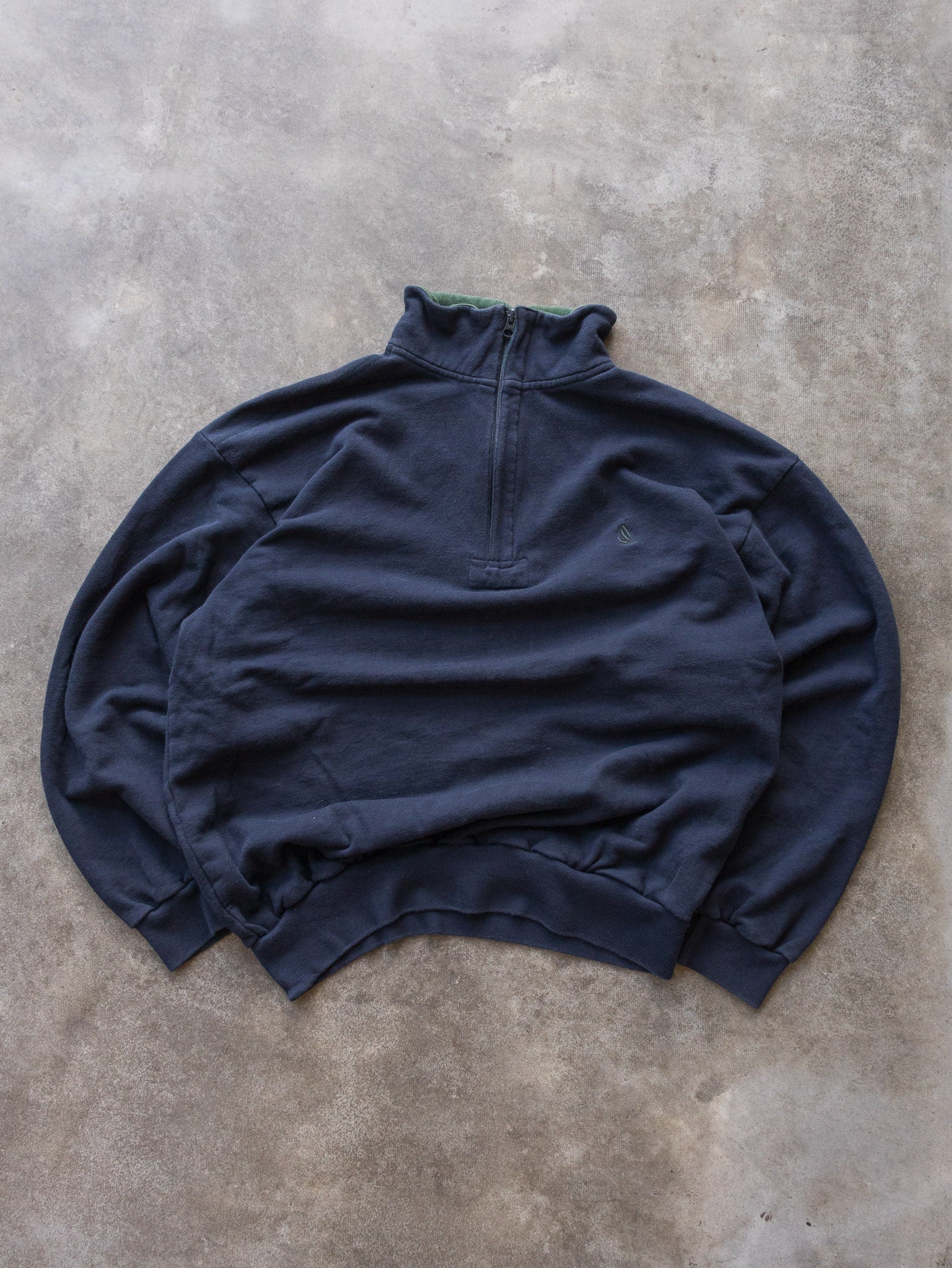 Vintage Navy Nautica Quarter Zip Sweatshirt (XL)