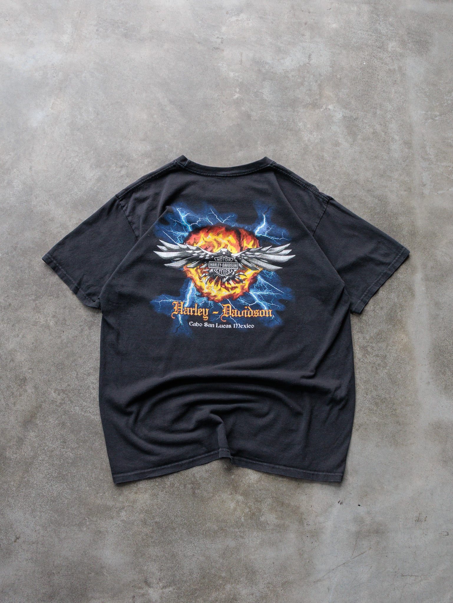 Vintage Black Harley-Davidson Cabo San Lucas Mexico Tee (-)