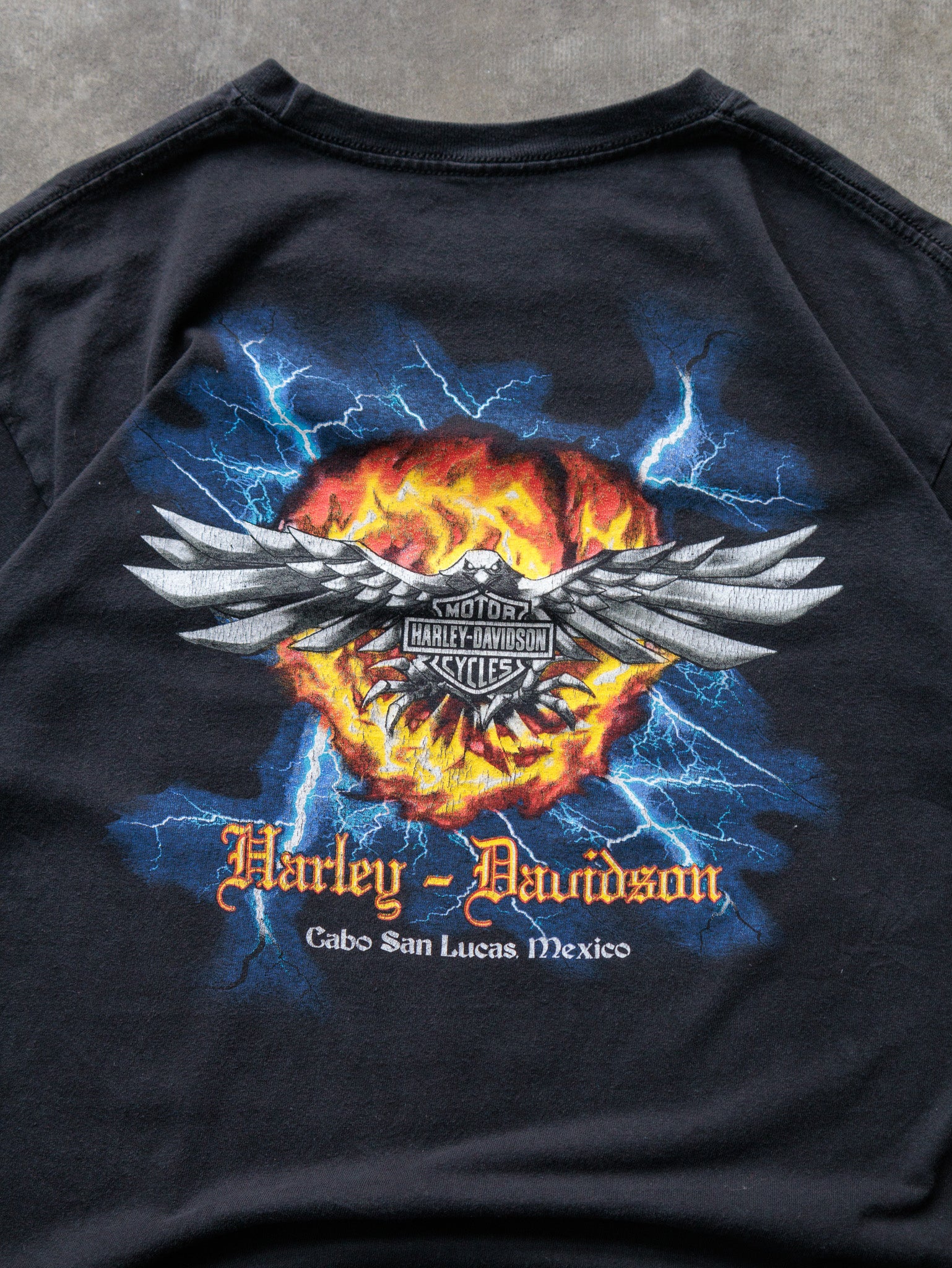 Vintage Black Harley-Davidson Cabo San Lucas Mexico Tee (-)
