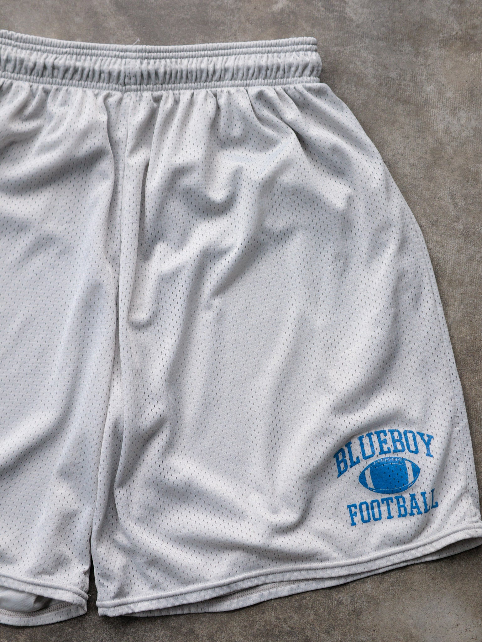 Vintage Grey Russell Athletic Blueboy Football Mesh Shorts (XL)