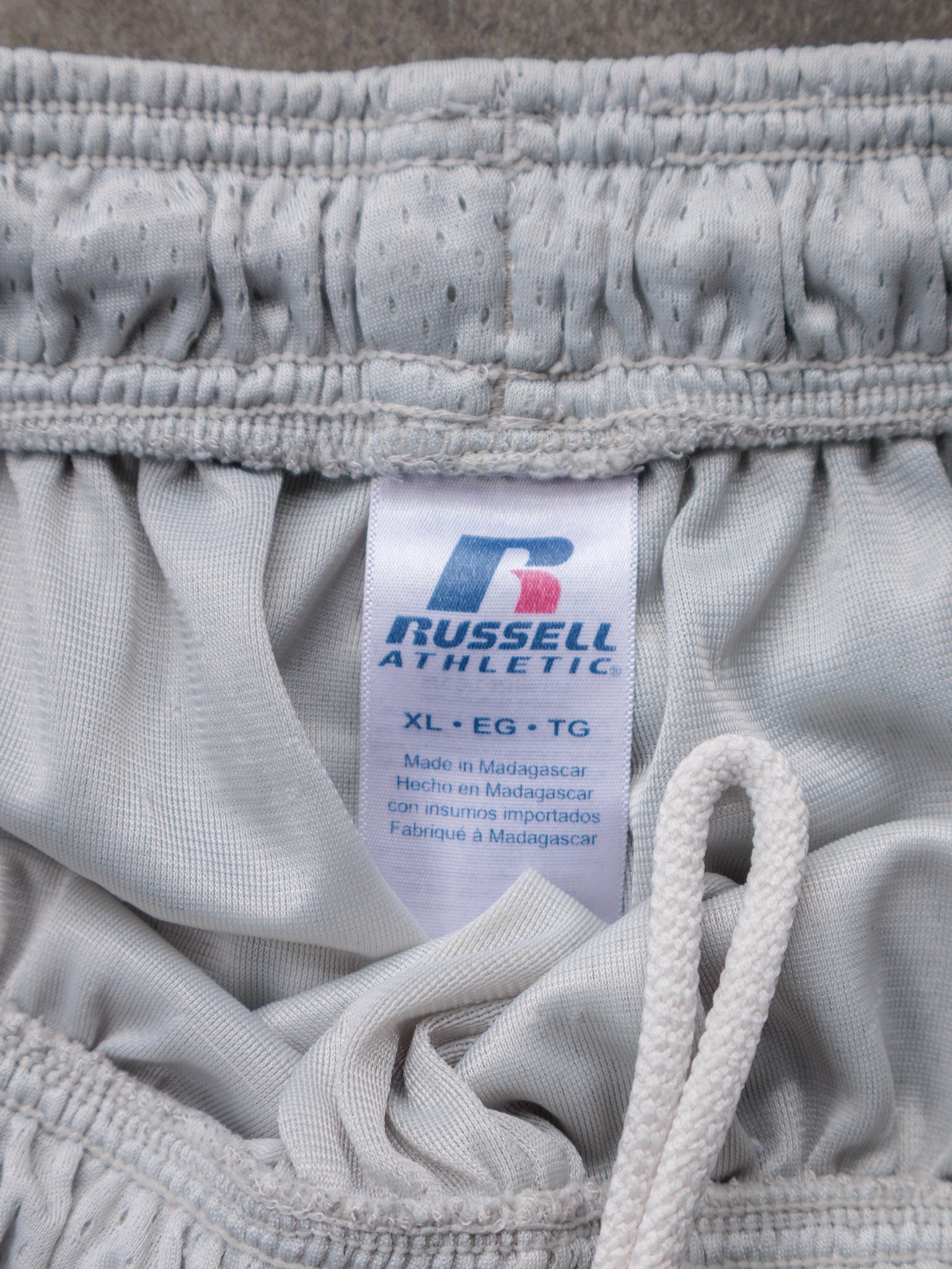 Vintage Grey Russell Athletic Blueboy Football Mesh Shorts (XL)
