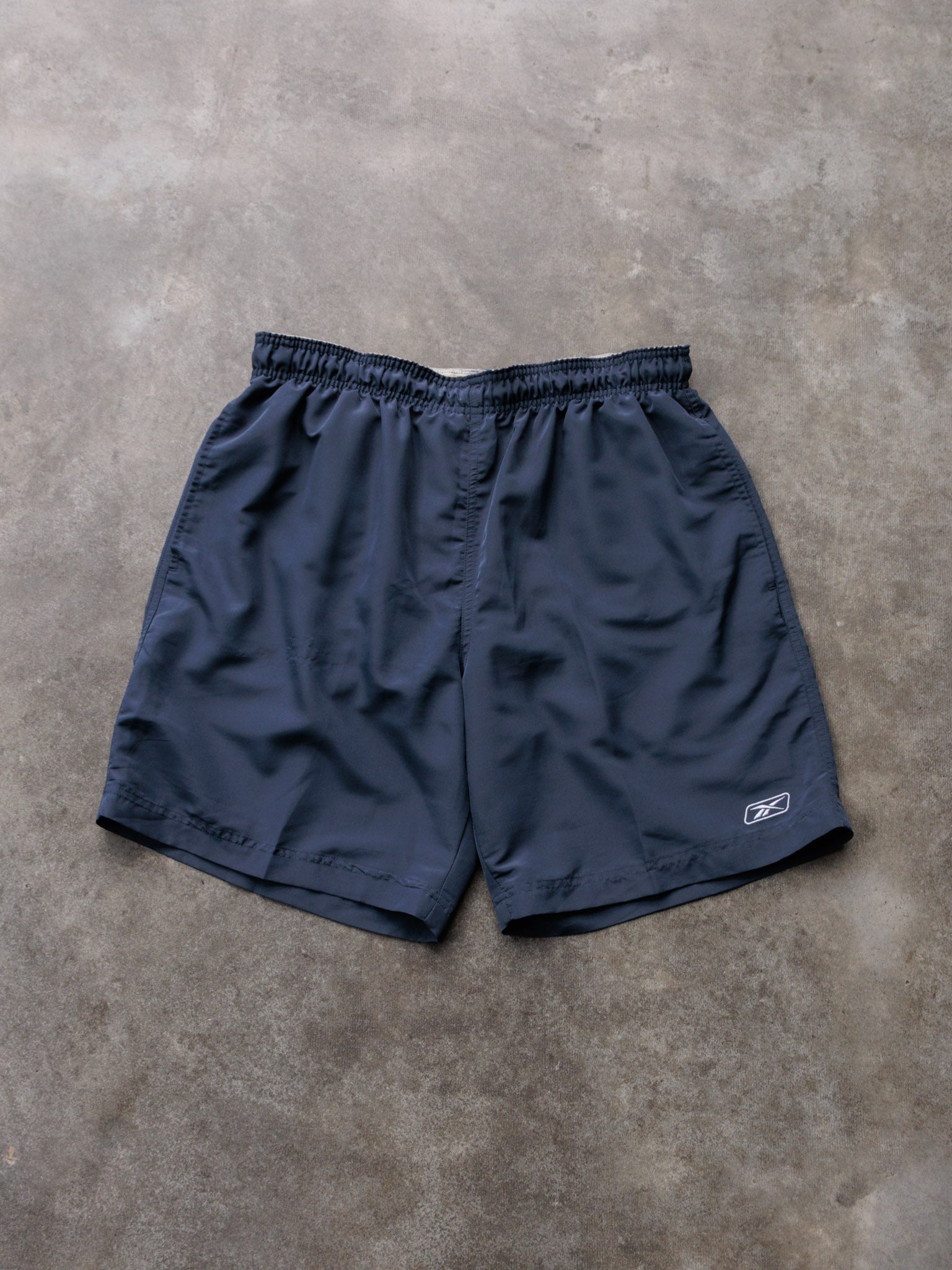 Vintage 00s Navy Reebok Swim Shorts (L)