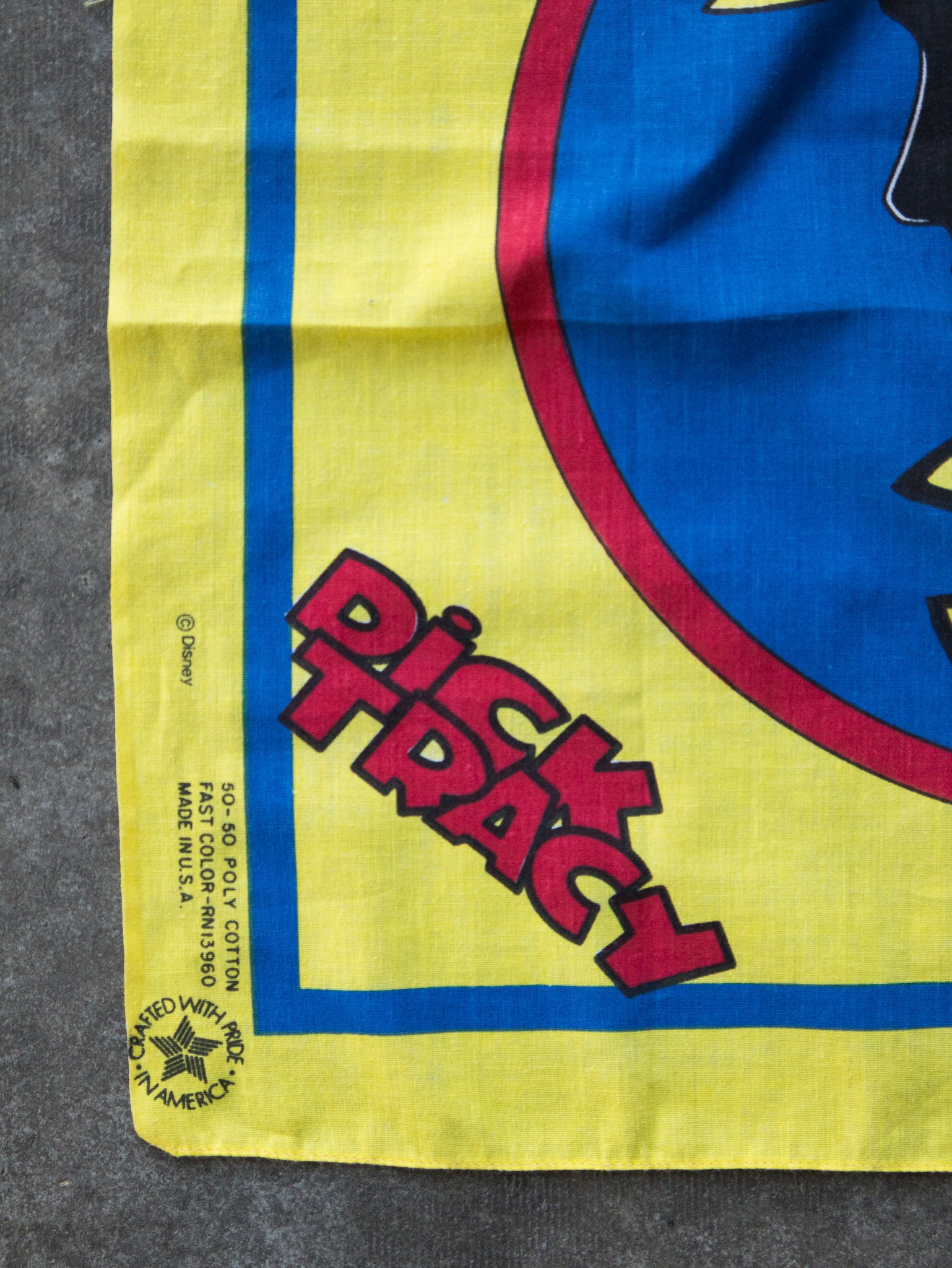 Vintage 1990 Disney Dick Tracy Bandana