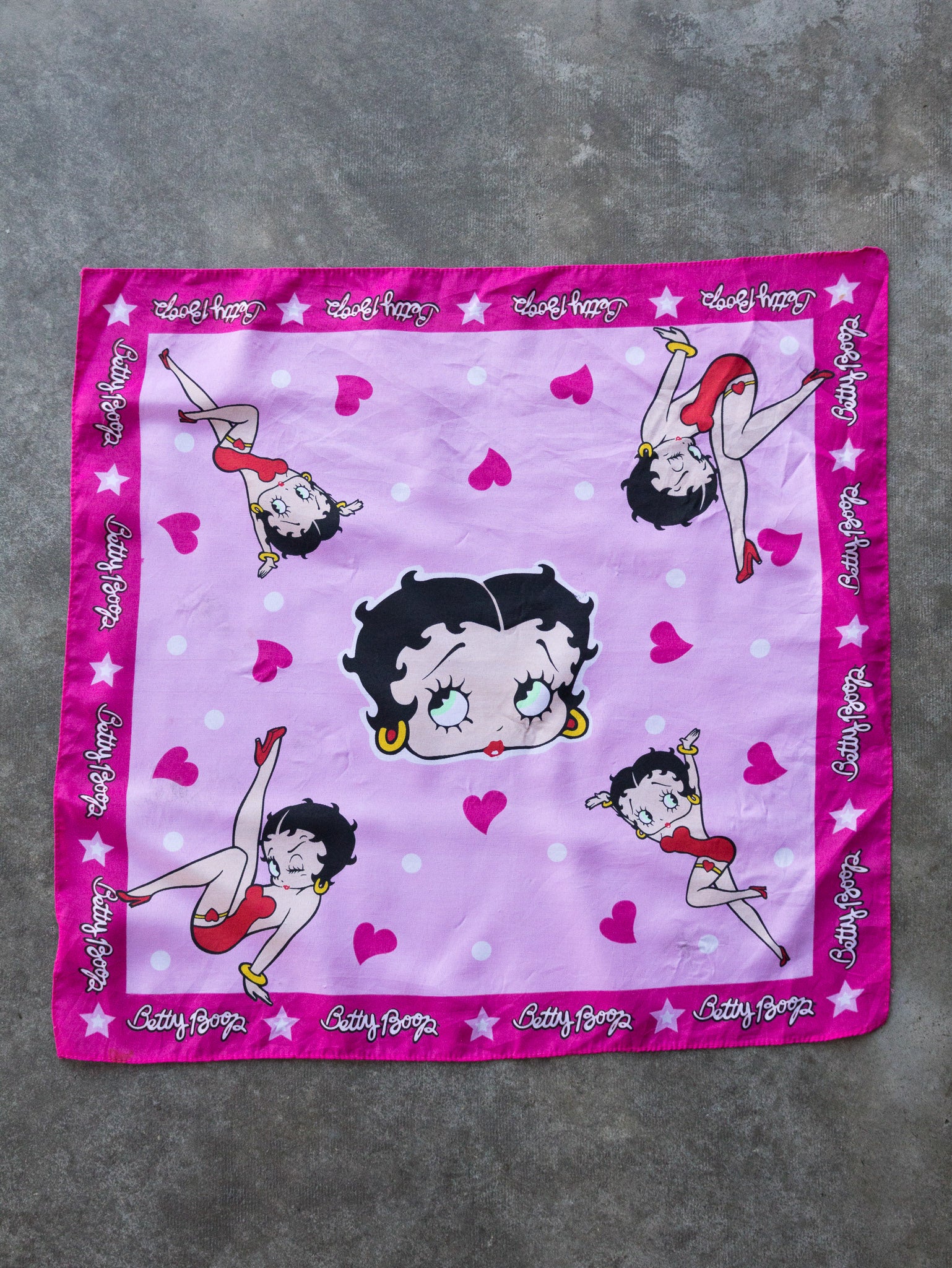 Vintage 00s Pink Betty Boop Bandana