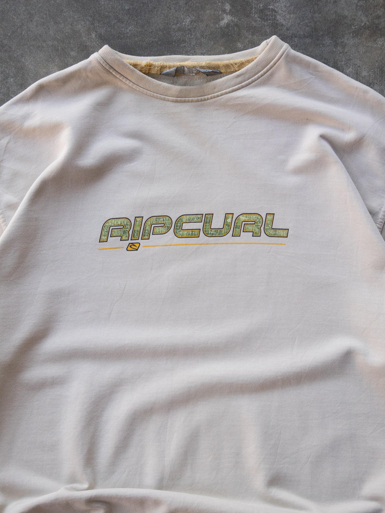 Vintage 00s Cream Rip Curl Sweatshirt (XL)