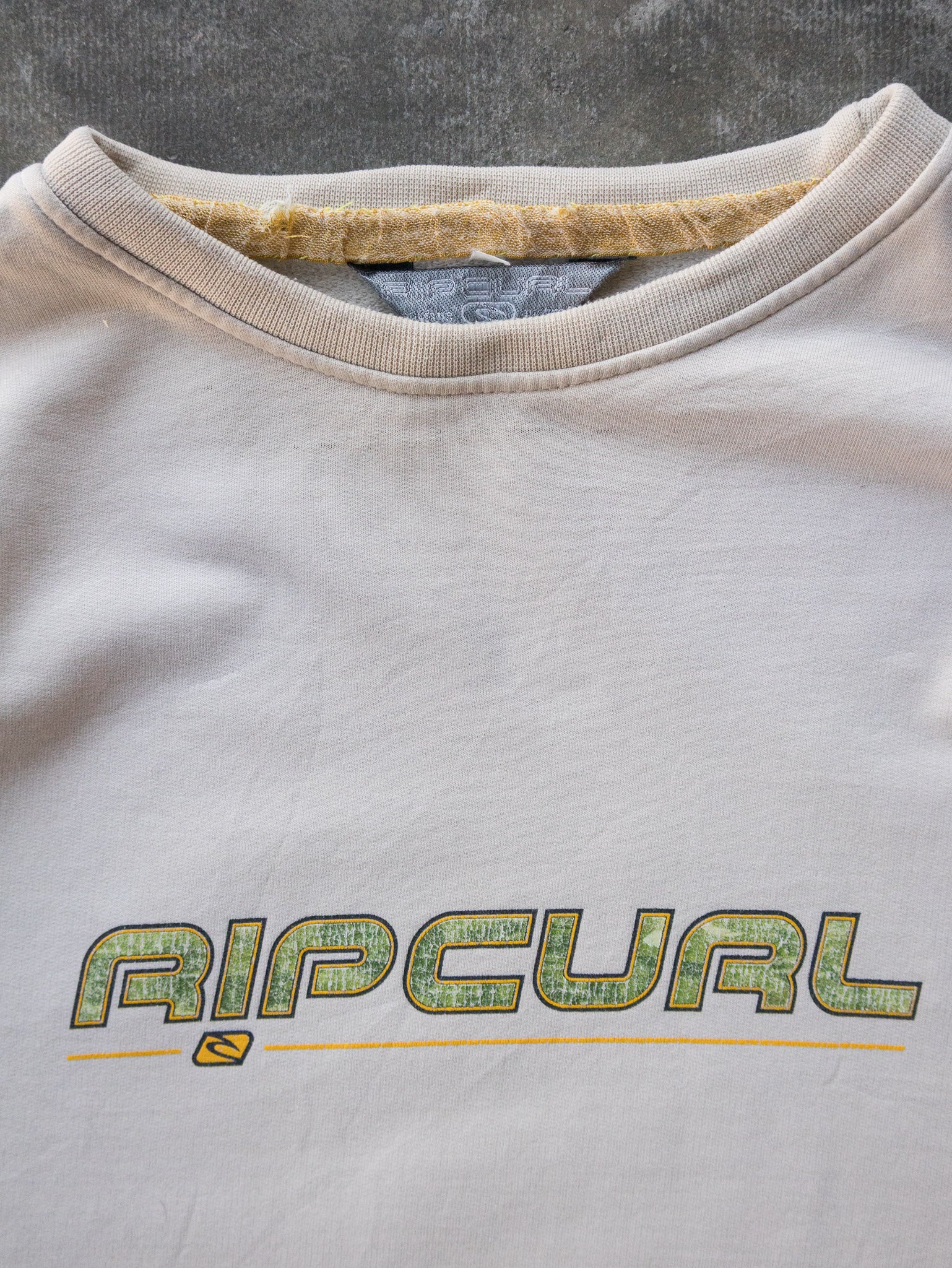 Vintage 00s Cream Rip Curl Sweatshirt (XL)