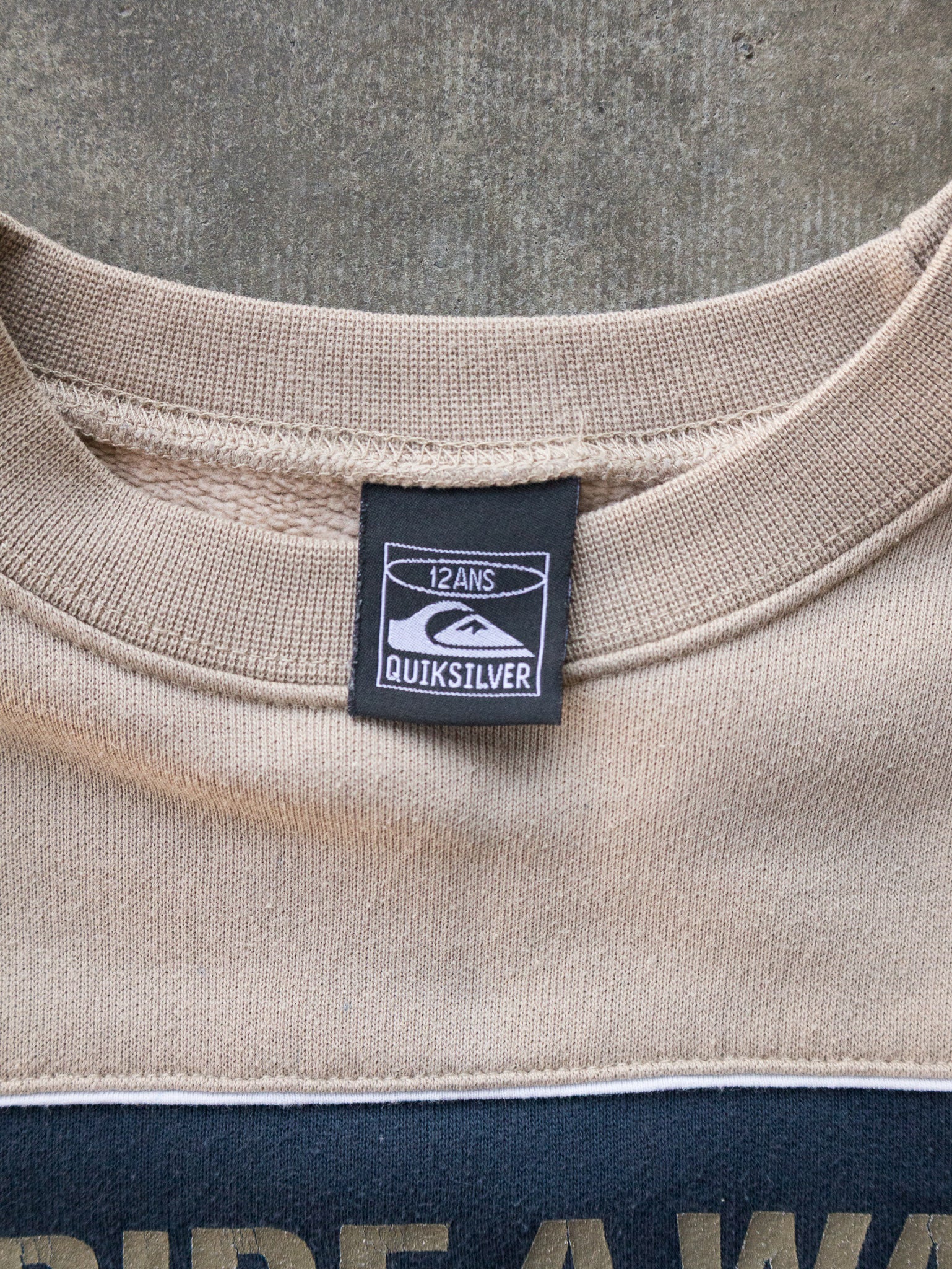 Vintage 90s Quiksilver Go Ride A Wave Sweatshirt (12Y)