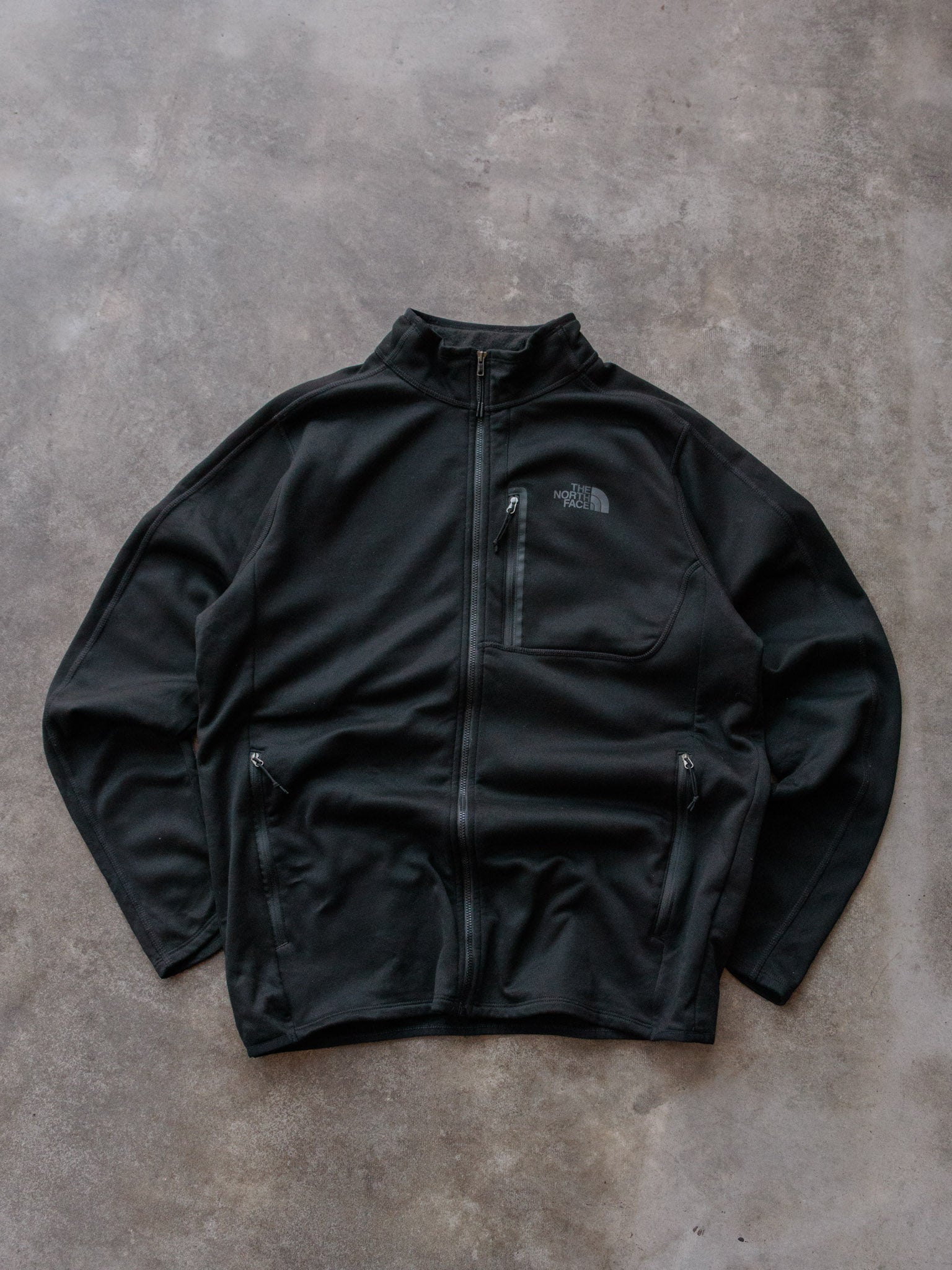 Vintage Black The North Face Fleece Jacket (L)