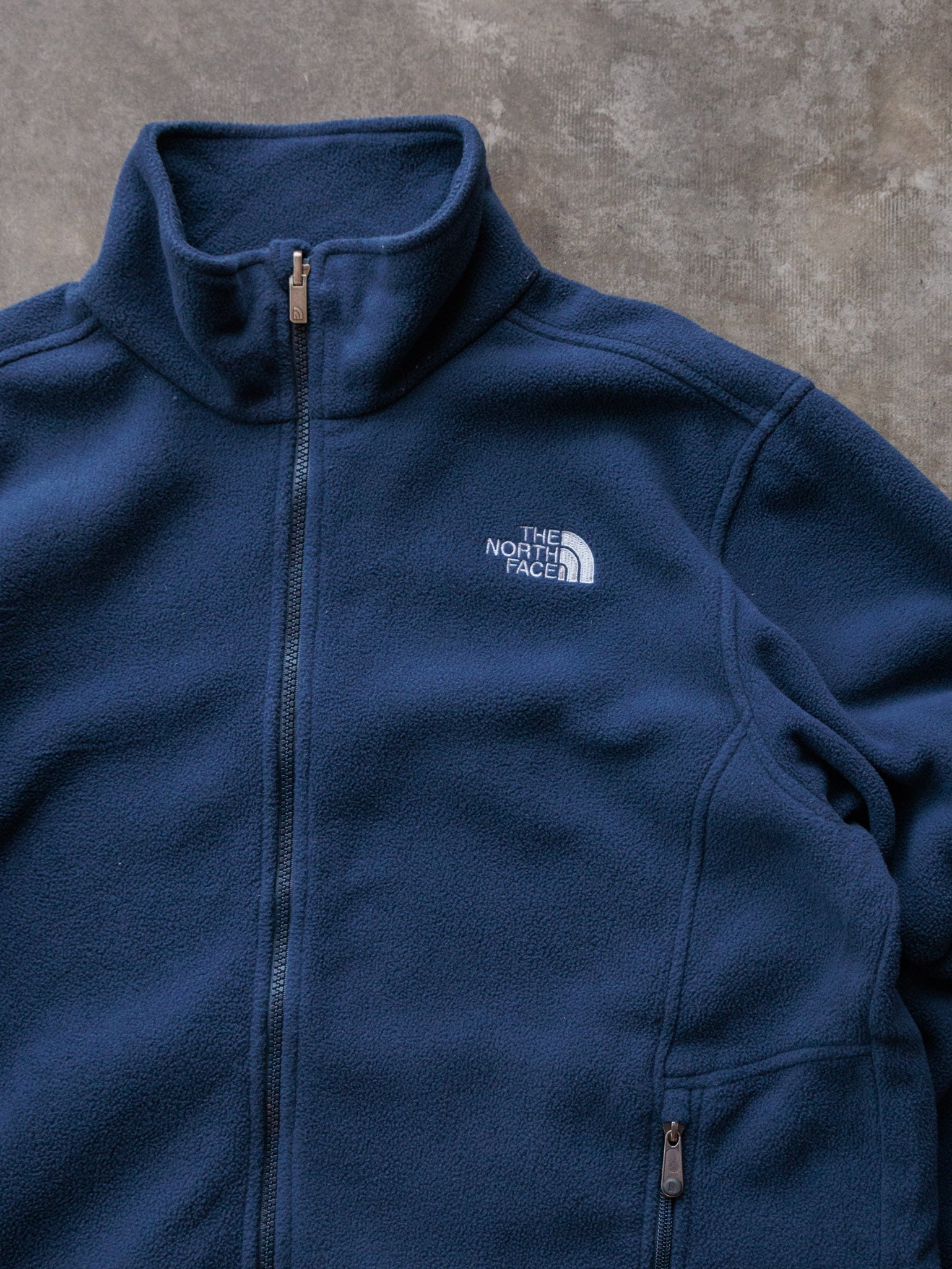 Vintage 90s Navy The North Face Fleece Jacket (L)