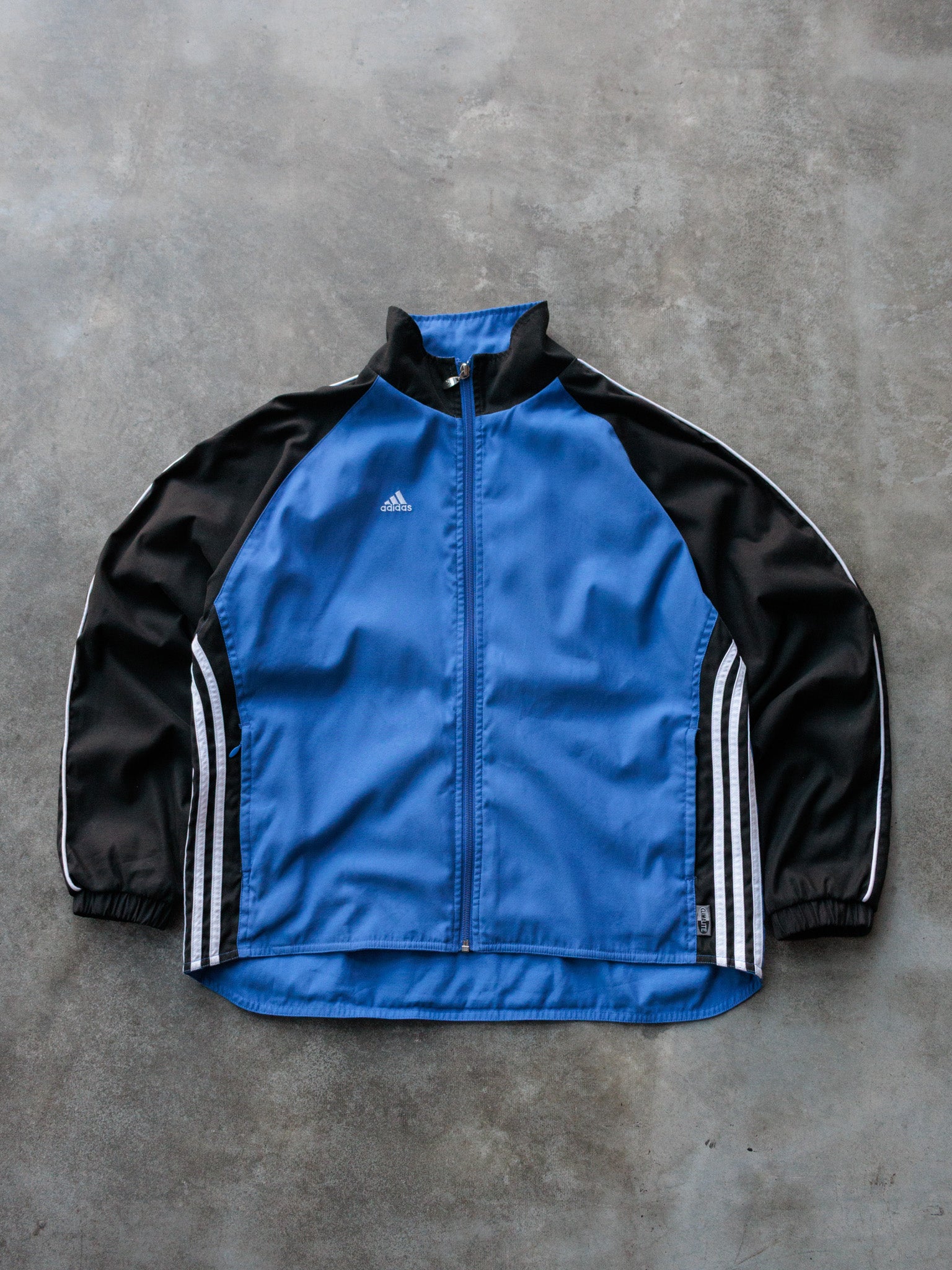 Vintage 00s Blue & Black Adidas Track Jacket (L)
