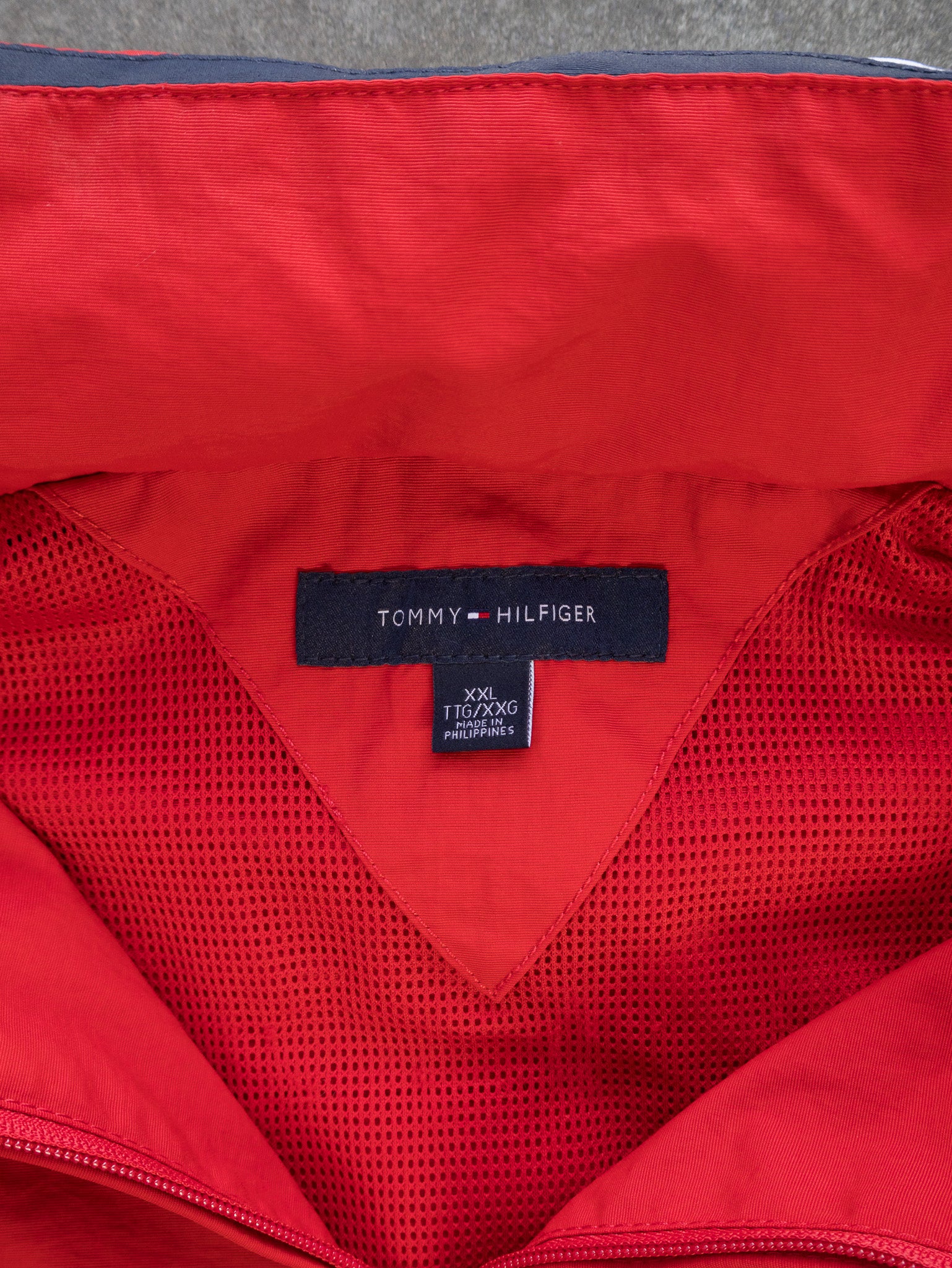 Vintage Red Tommy Hilfiger Jacket (2XL)