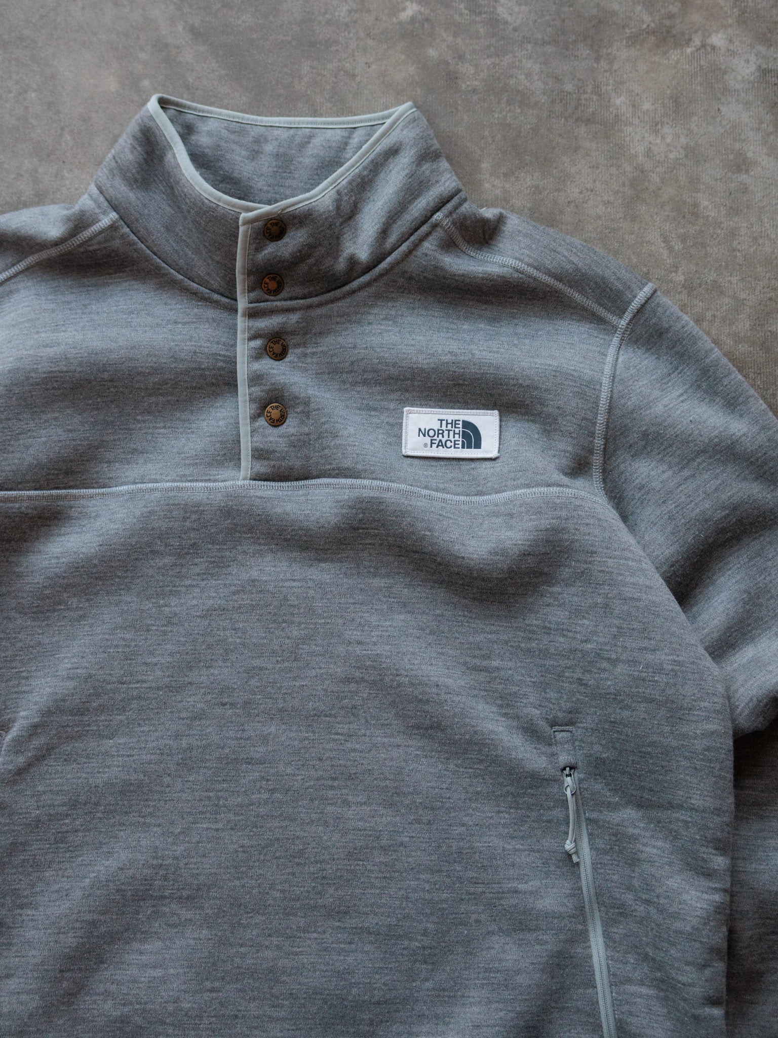 Vintage Grey The North Face Fleece Sweatshirt (XL)