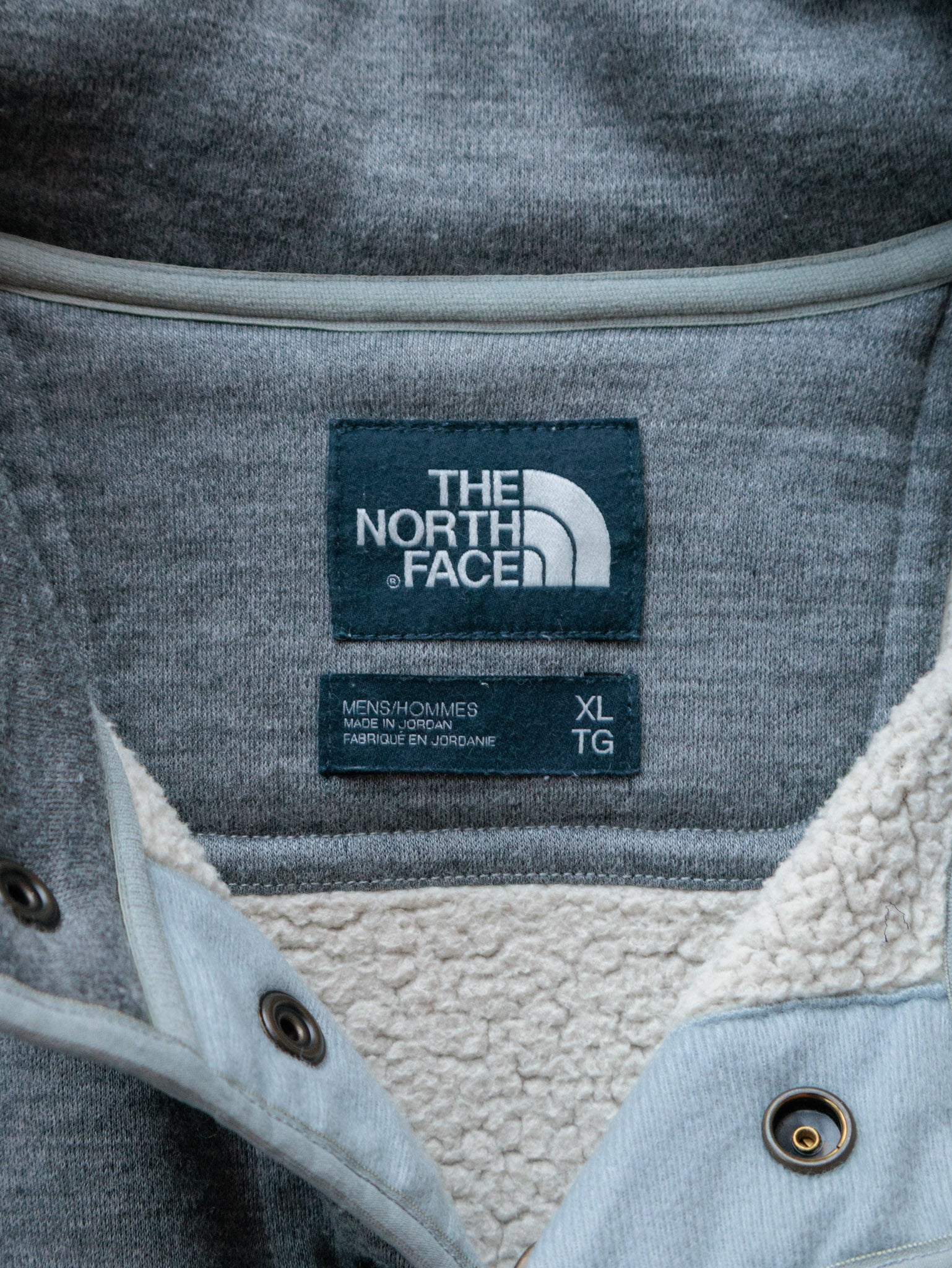 Vintage Grey The North Face Fleece Sweatshirt (XL)