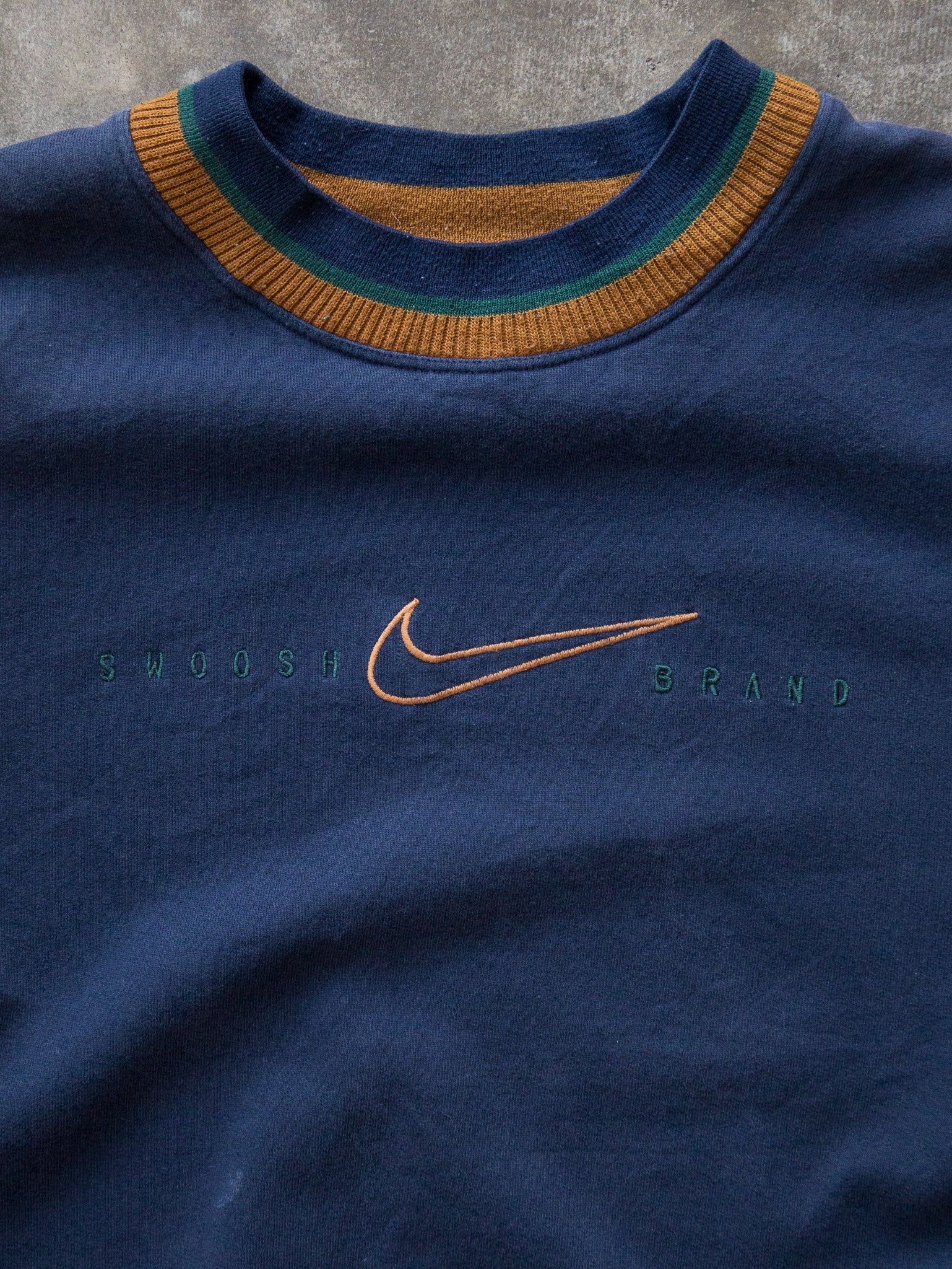 Vintage 90s Navy Nike Swoosh Sweatshirt (XL)