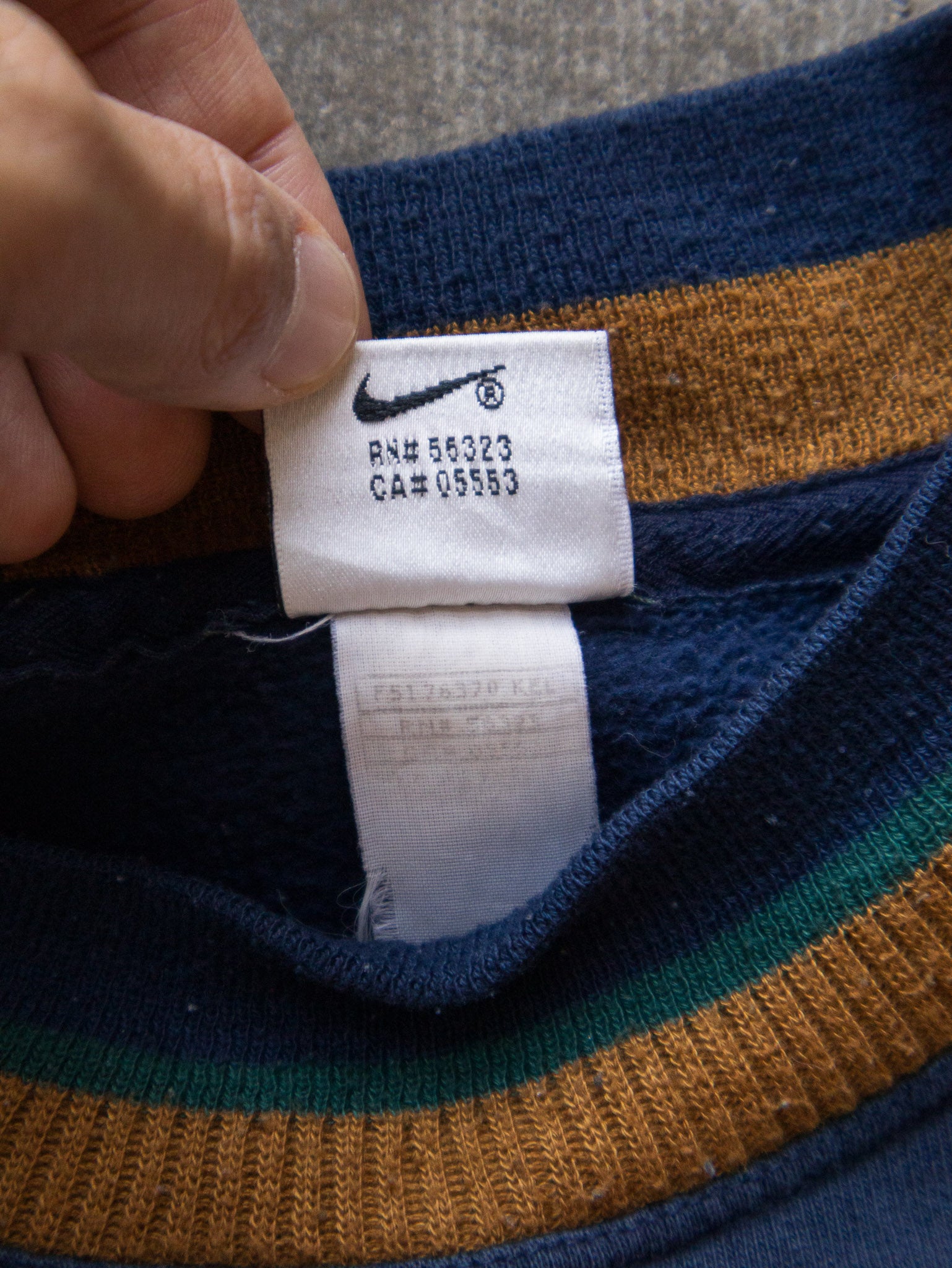 Vintage 90s Navy Nike Swoosh Sweatshirt (XL)