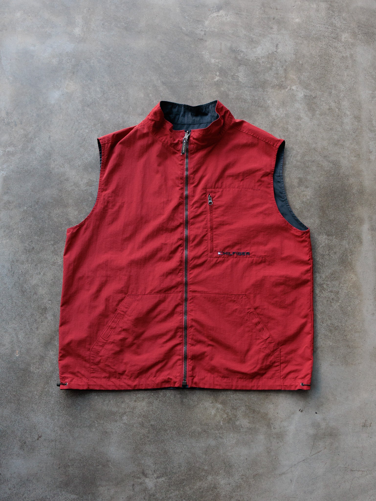 Vintage Reversible Navy & Red Tommy Hilfiger Vest (XL)