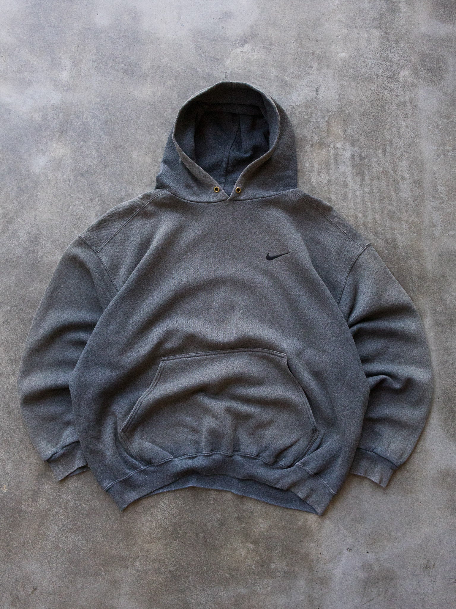 Vintage 90s Grey Nike Swoosh Hoodie (L)