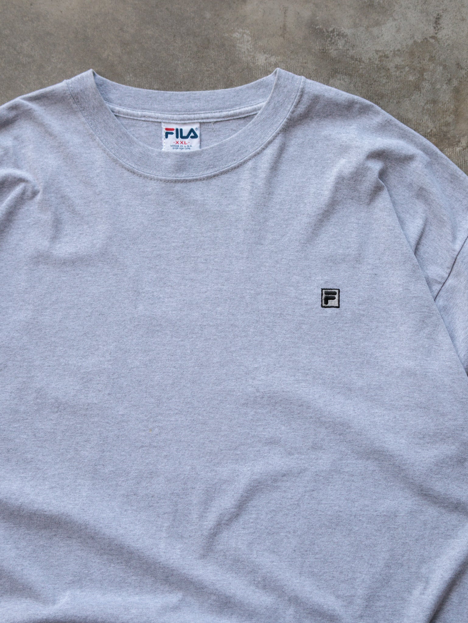 Vintage 90s Grey Fila Tee (2XL)