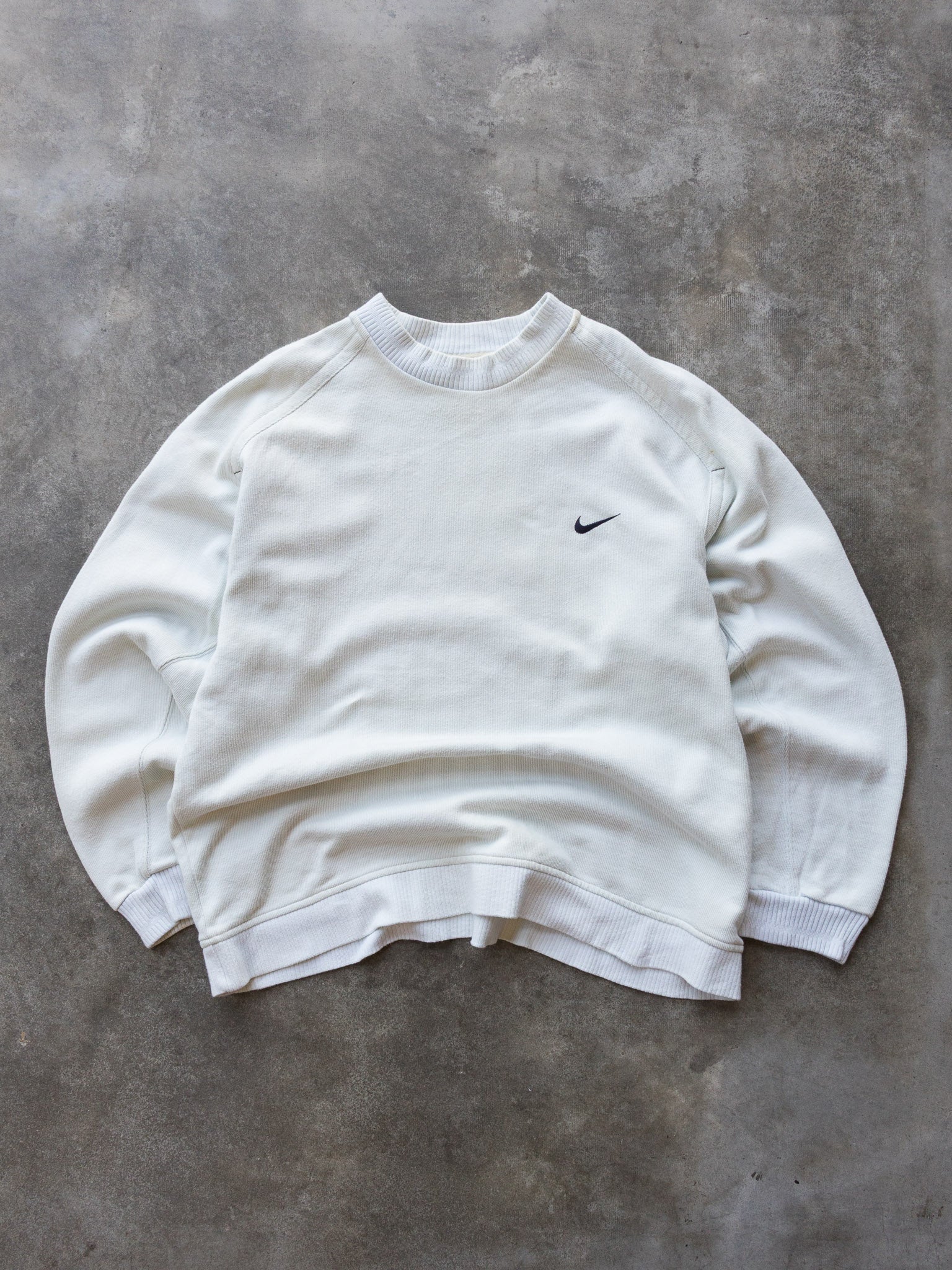 Vintage 90s Baby Blue Nike Swoosh Sweatshirt (L)