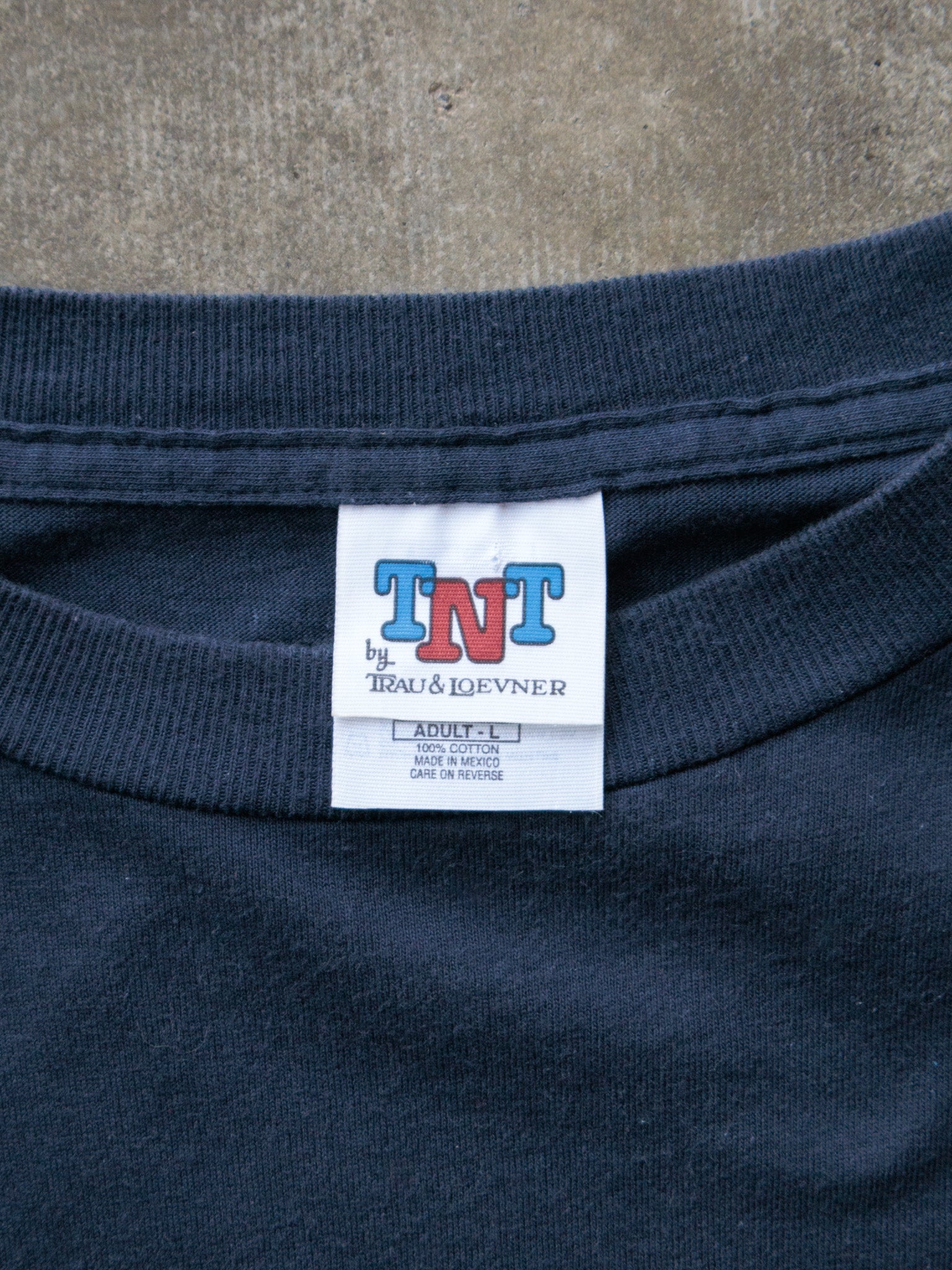 Vintage 90s Navy Wolf, Deer & Eagle Wildlife Tee (L)