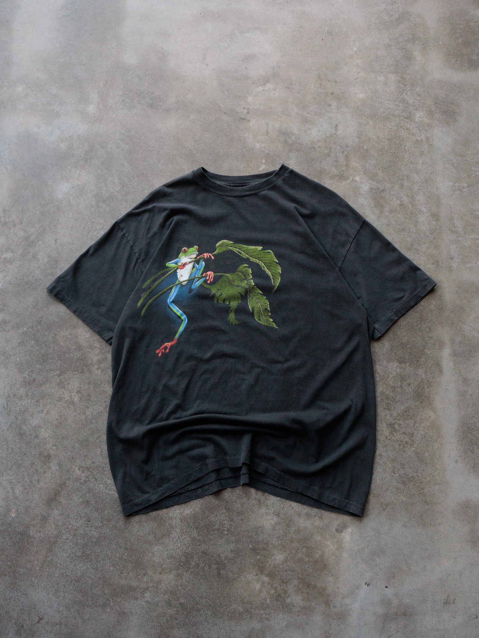 Vintage 90s Black Frog Tee (XL)