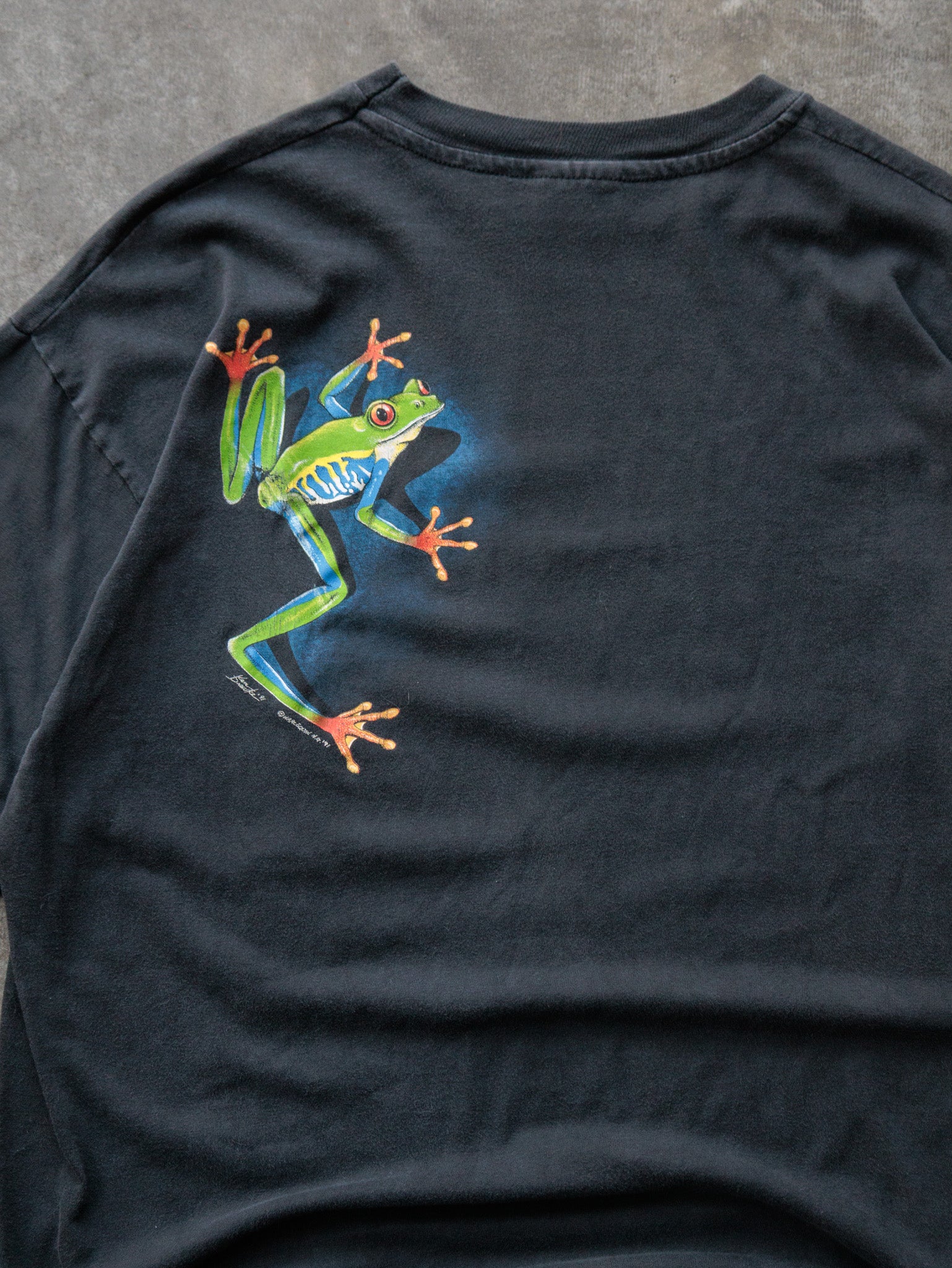 Vintage 90s Black Frog Tee (XL)