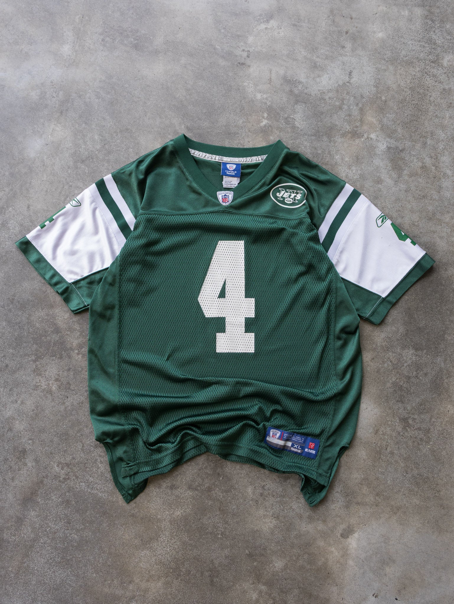 Vintage 00s Reebok New York Jets Brett Favre NFL Jersey (L)