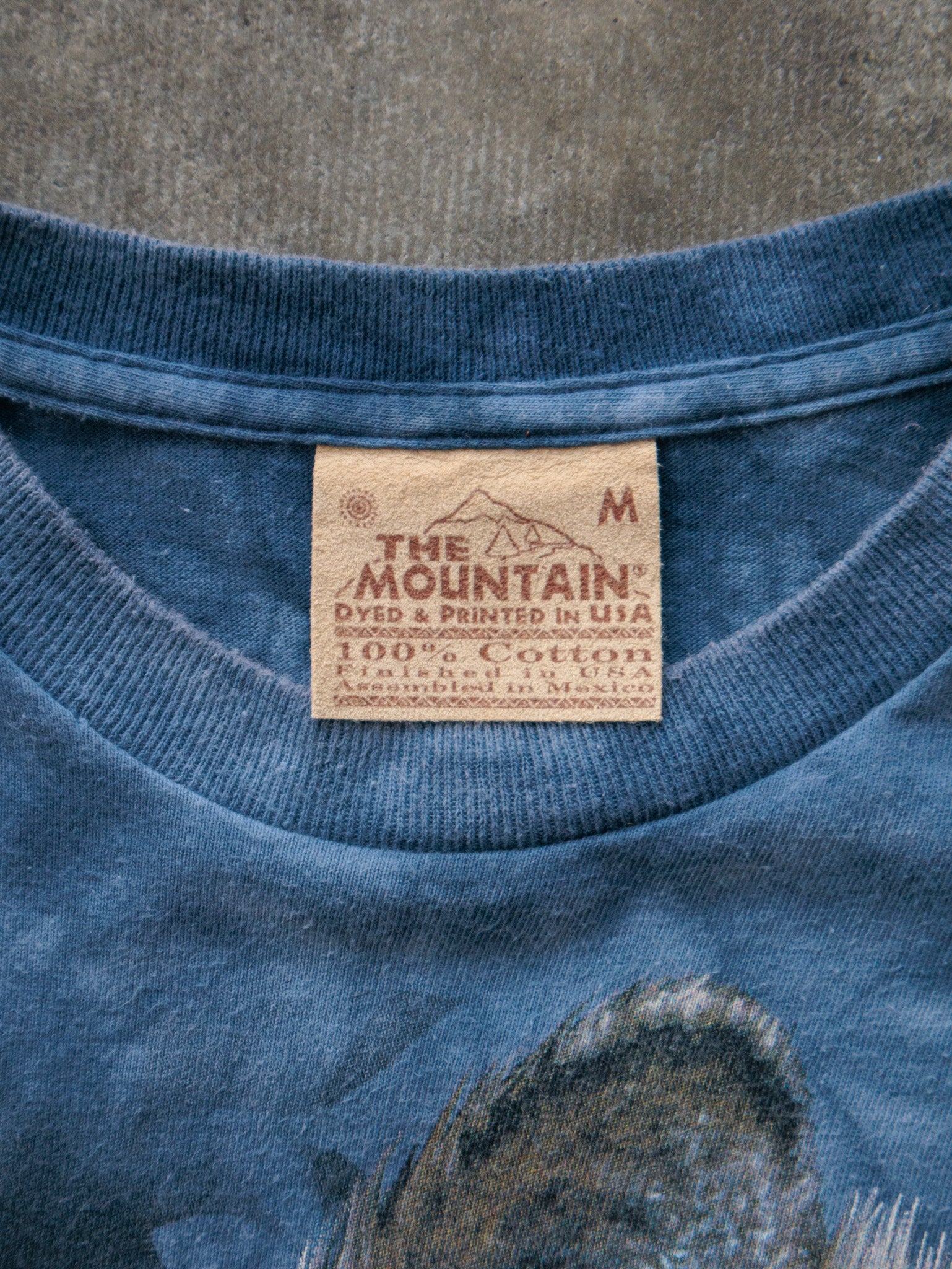 Vintage 2007 Blue Tie-Dye Wolf Tee (M)