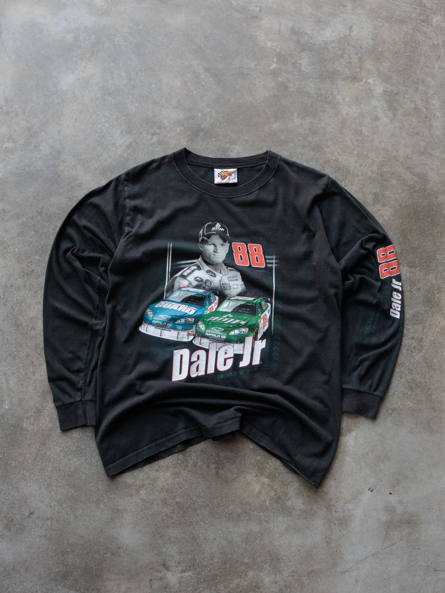 Vintage 00s Black NASCAR Dale Jr Long Sleeve (-)