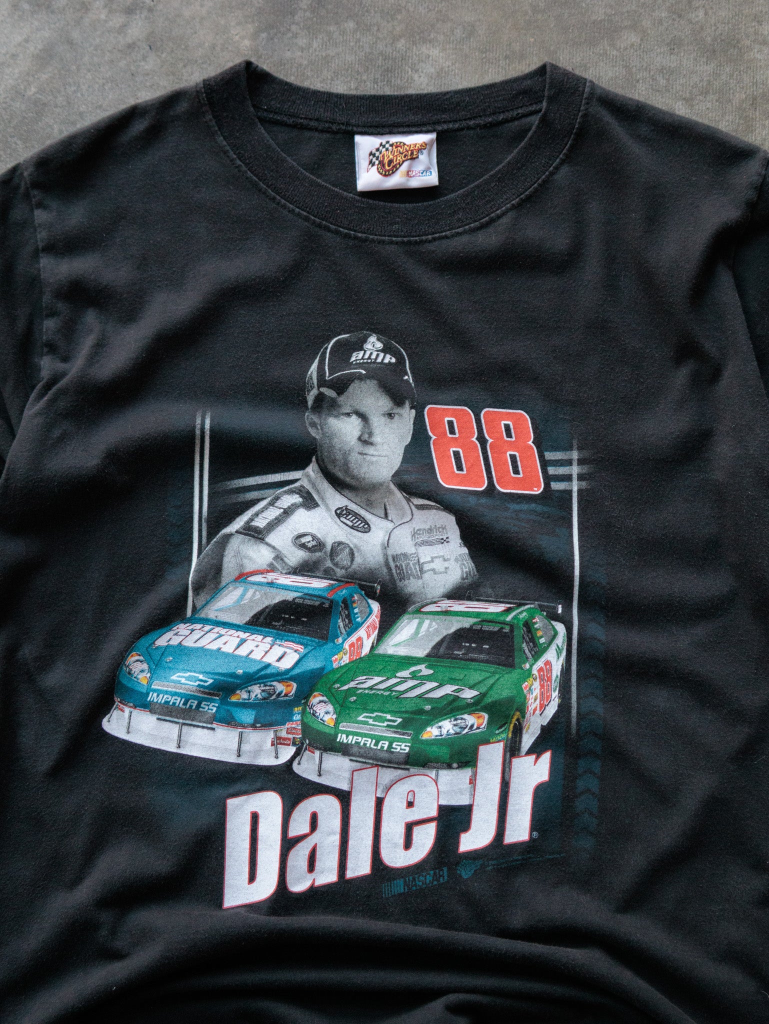 Vintage 00s Black NASCAR Dale Jr Long Sleeve (-)