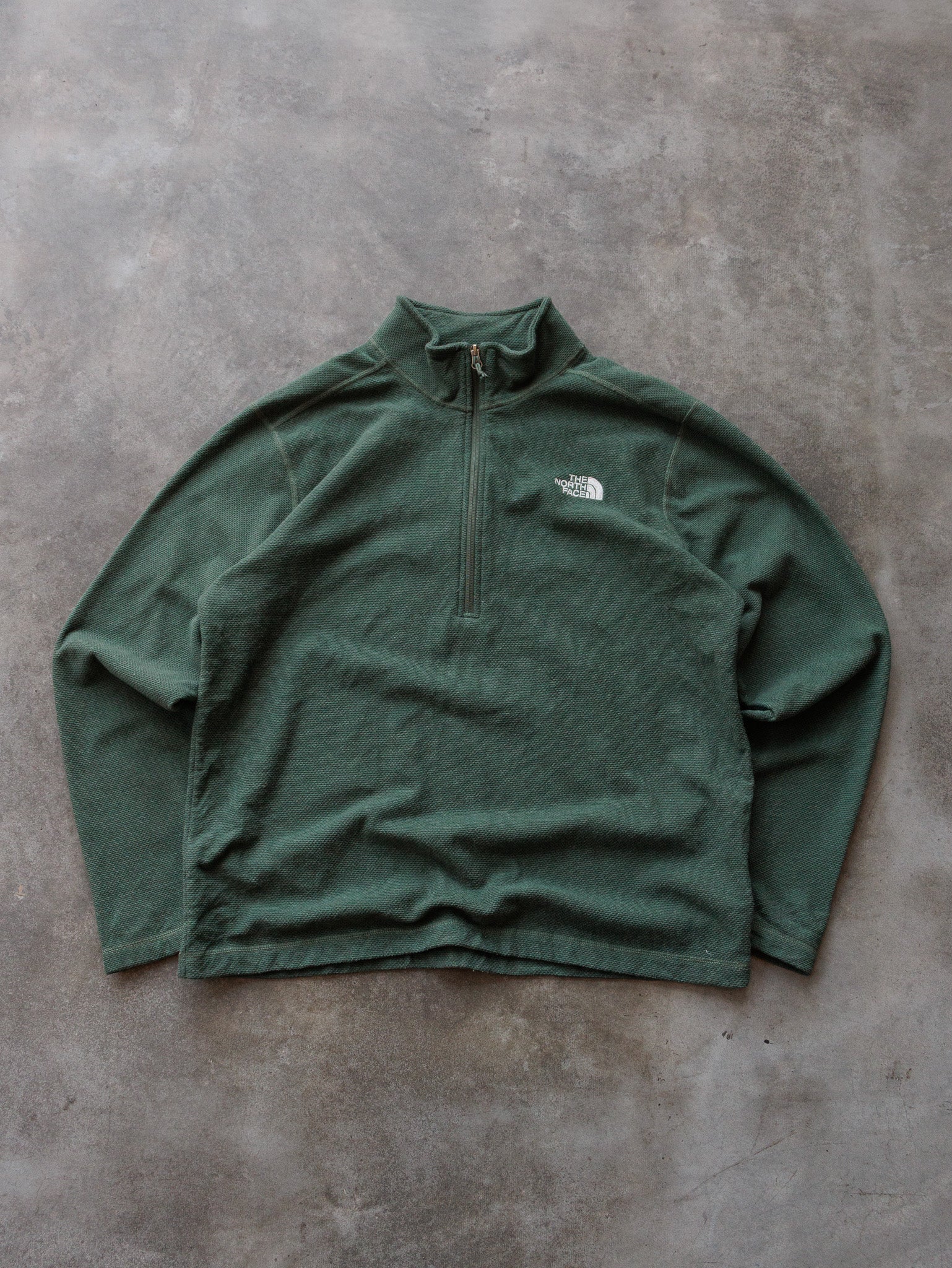 Vintage Green The North Face Fleece Quarter Zip (XL)