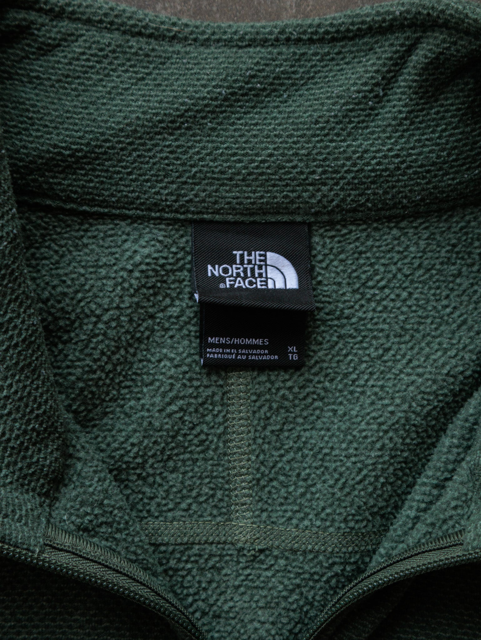 Vintage Green The North Face Fleece Quarter Zip (XL)