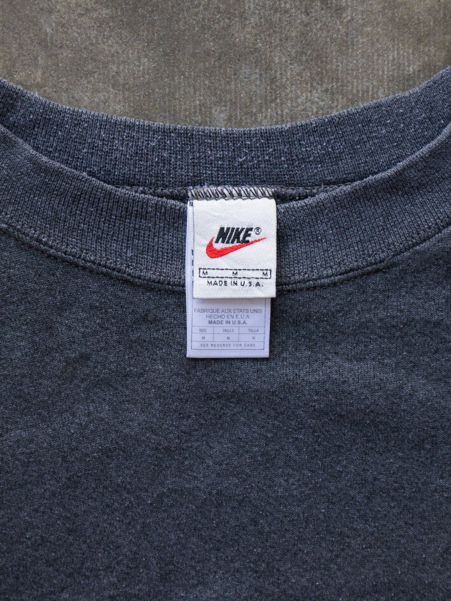 Vintage 90s Charcoal Nike Sweatshirt (M)