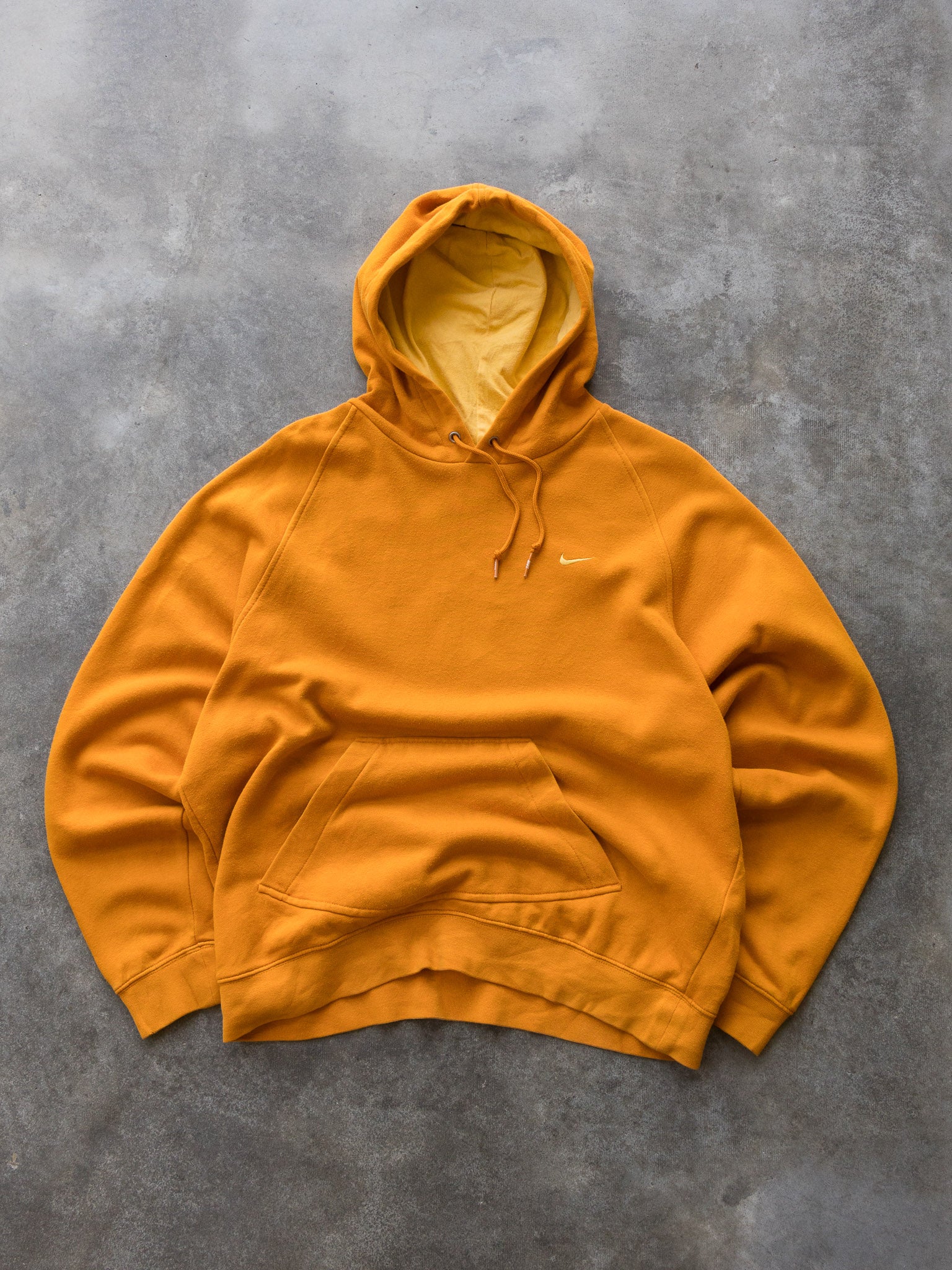 Vintage Mustard Nike Swoosh Hoodie (M)