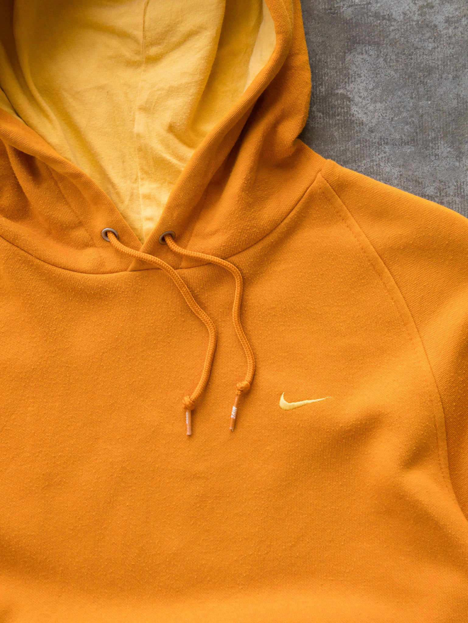 Vintage Mustard Nike Swoosh Hoodie (M)