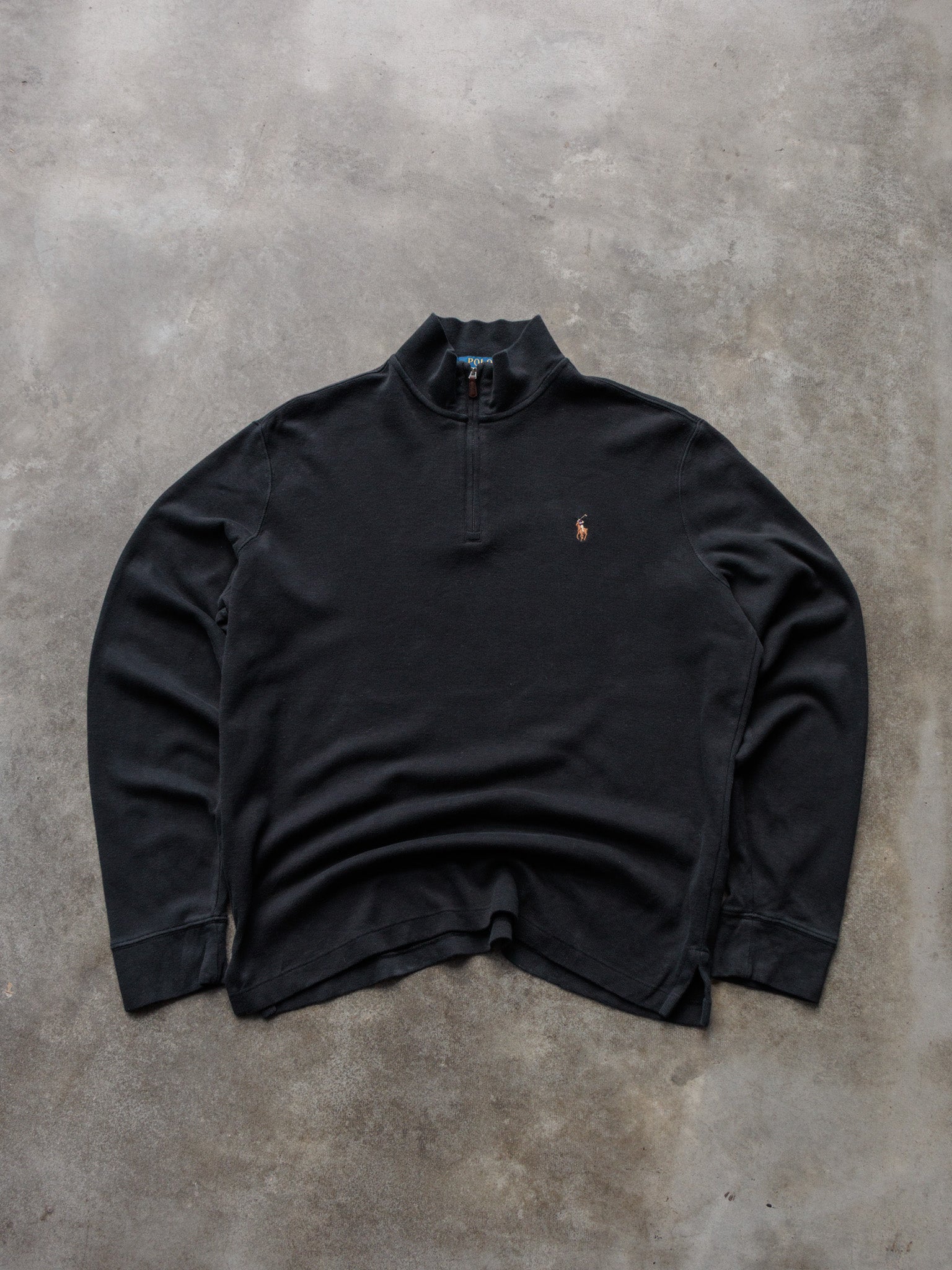 Vintage Black Polo Ralph Lauren Sweatshirt (M)