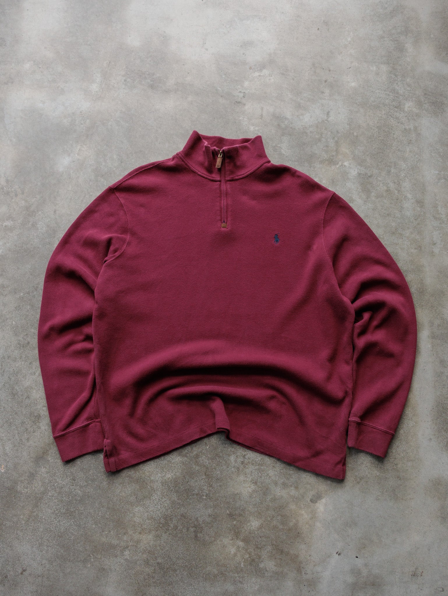 Vintage 00s Maroon Polo Ralph Lauren Sweatshirt (L)