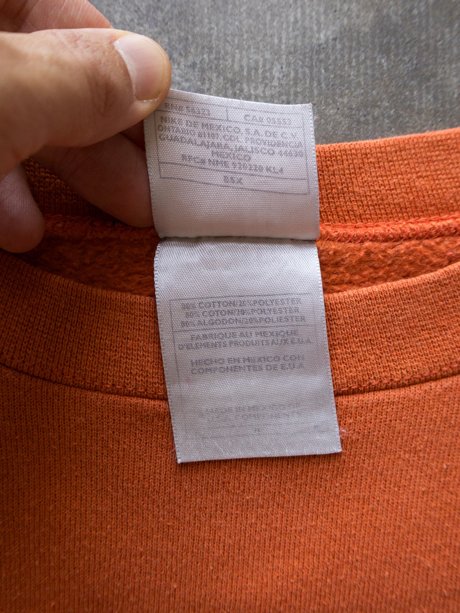 Vintage 00s Orange Nike Mini Swoosh Sweatshirt (M)