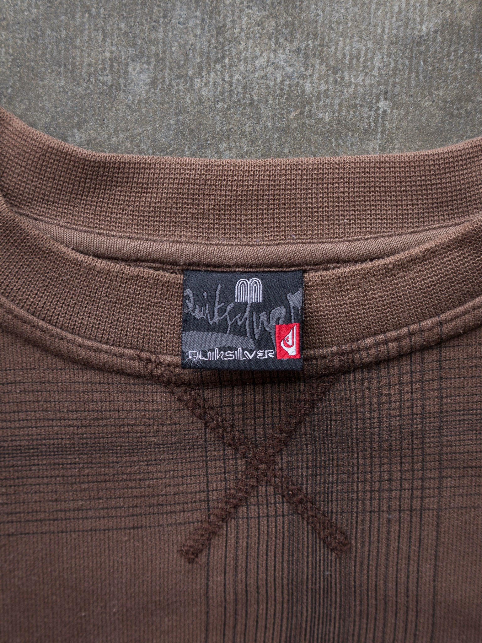 Vintage Brown Quiksilver Grid Sweatshirt (L)