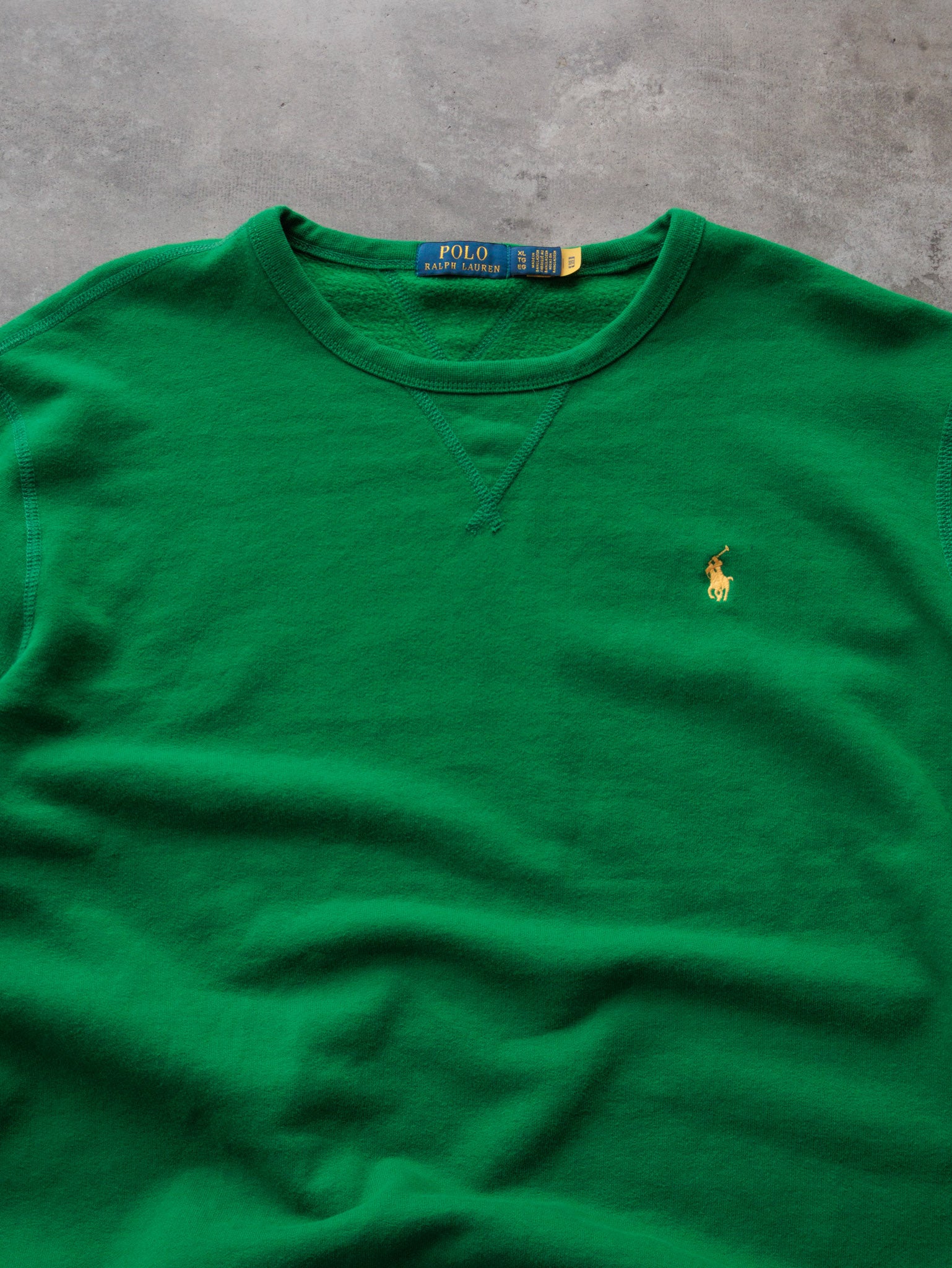 Vintage Green Polo Ralph Lauren Sweatshirt (XL)