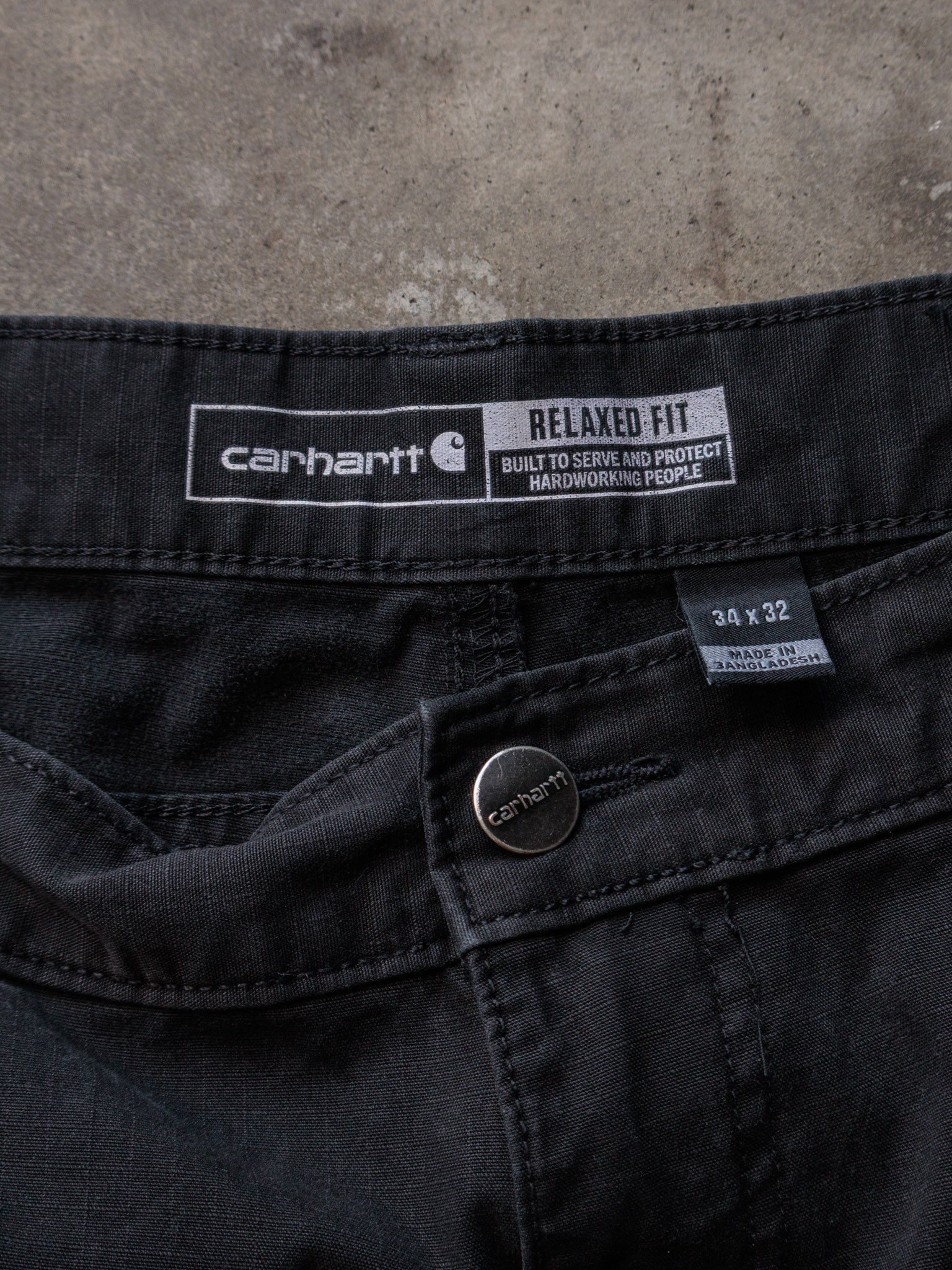 Vintage Black Carhartt Cargo Pants (W34)