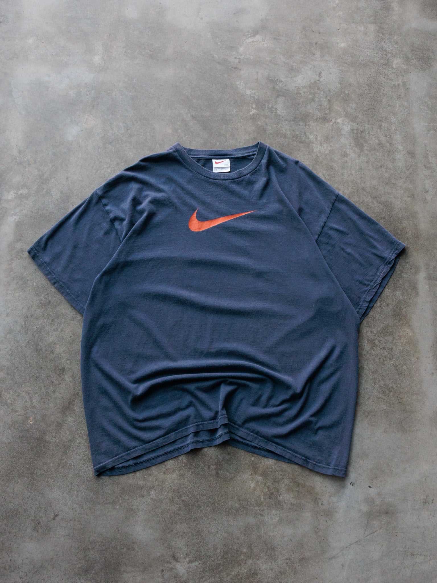Vintage 90s Navy Nike Swoosh Tee (2XL)