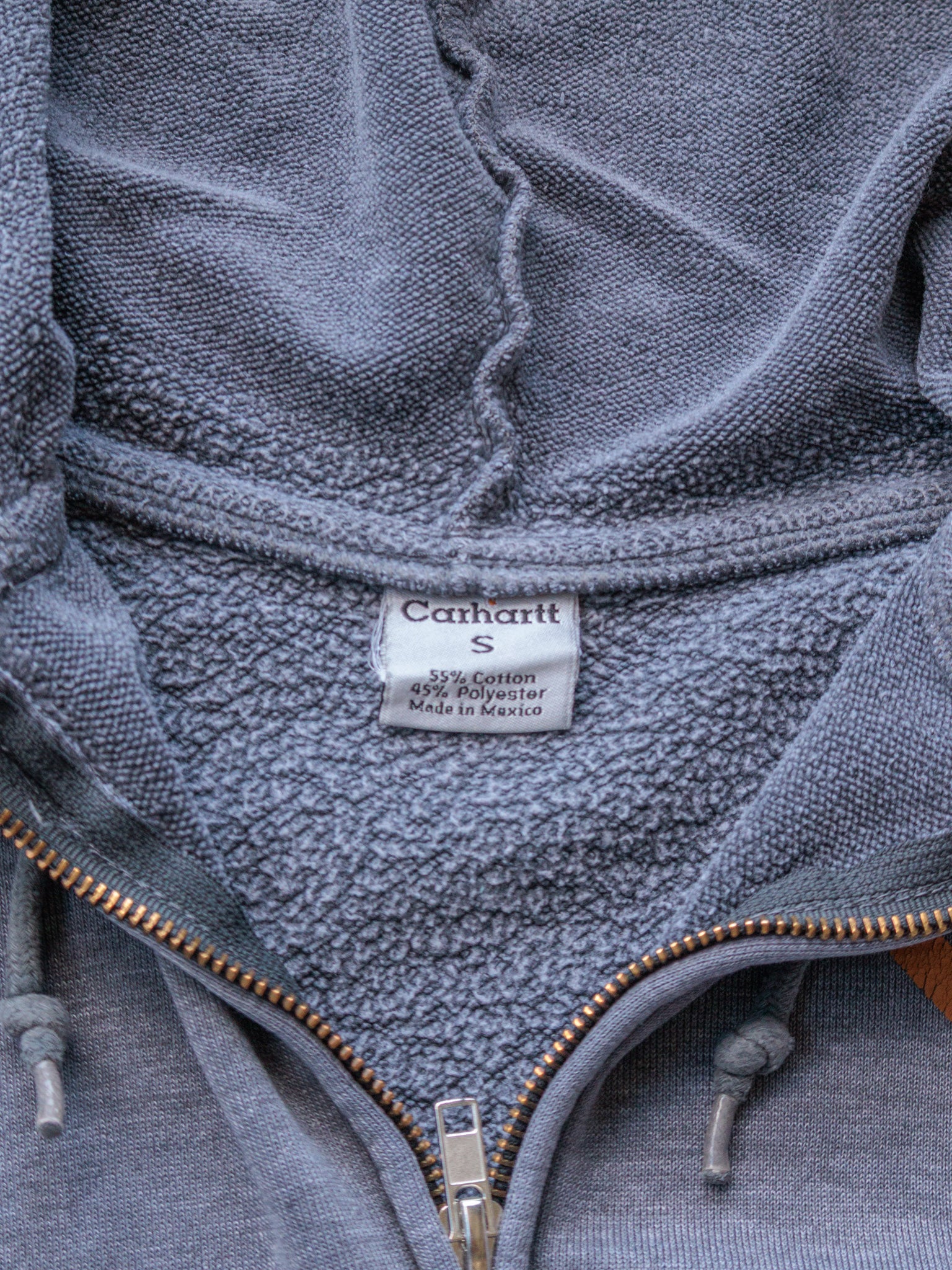 Vintage Grey Carhartt Full Zip Hoodie (S)