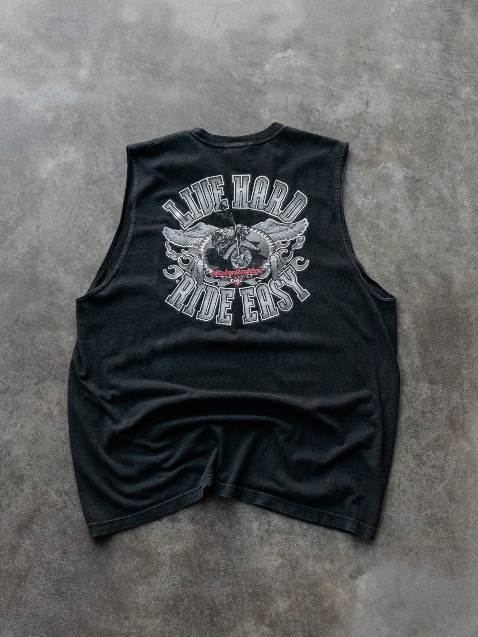 Vintage 00s Black Harley-Davidson Las Vegas Tee (2XL)