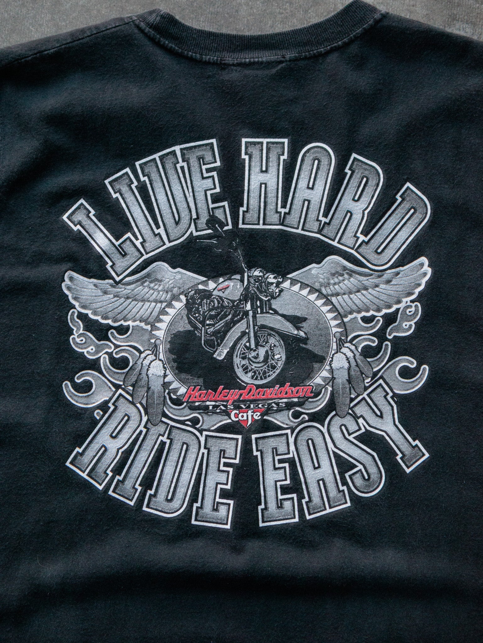 Vintage 00s Black Harley-Davidson Las Vegas Tee (2XL)