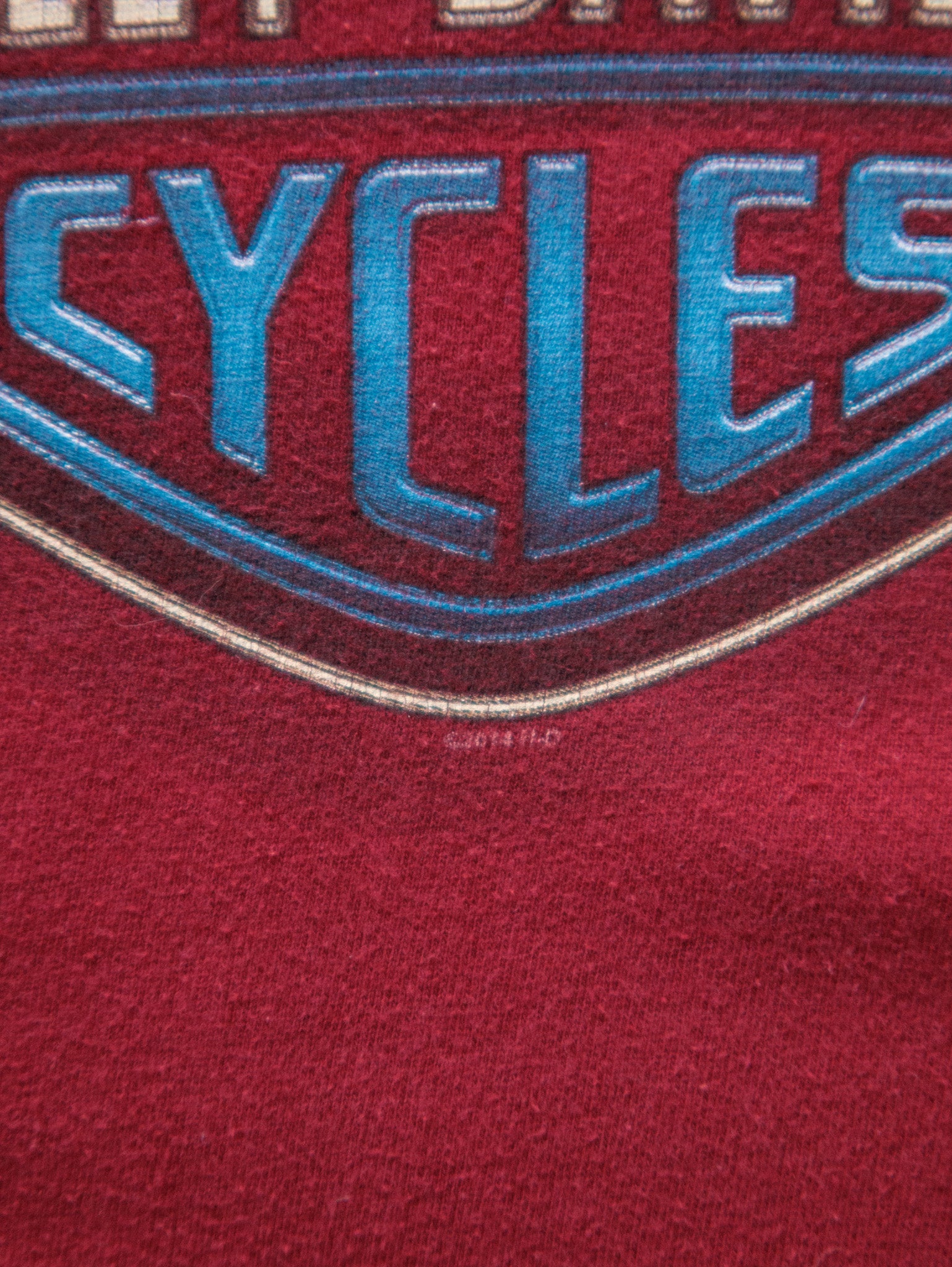 Vintage 2014 Red Harley-Davidson Kansas City Missouri Long Sleeve (-)